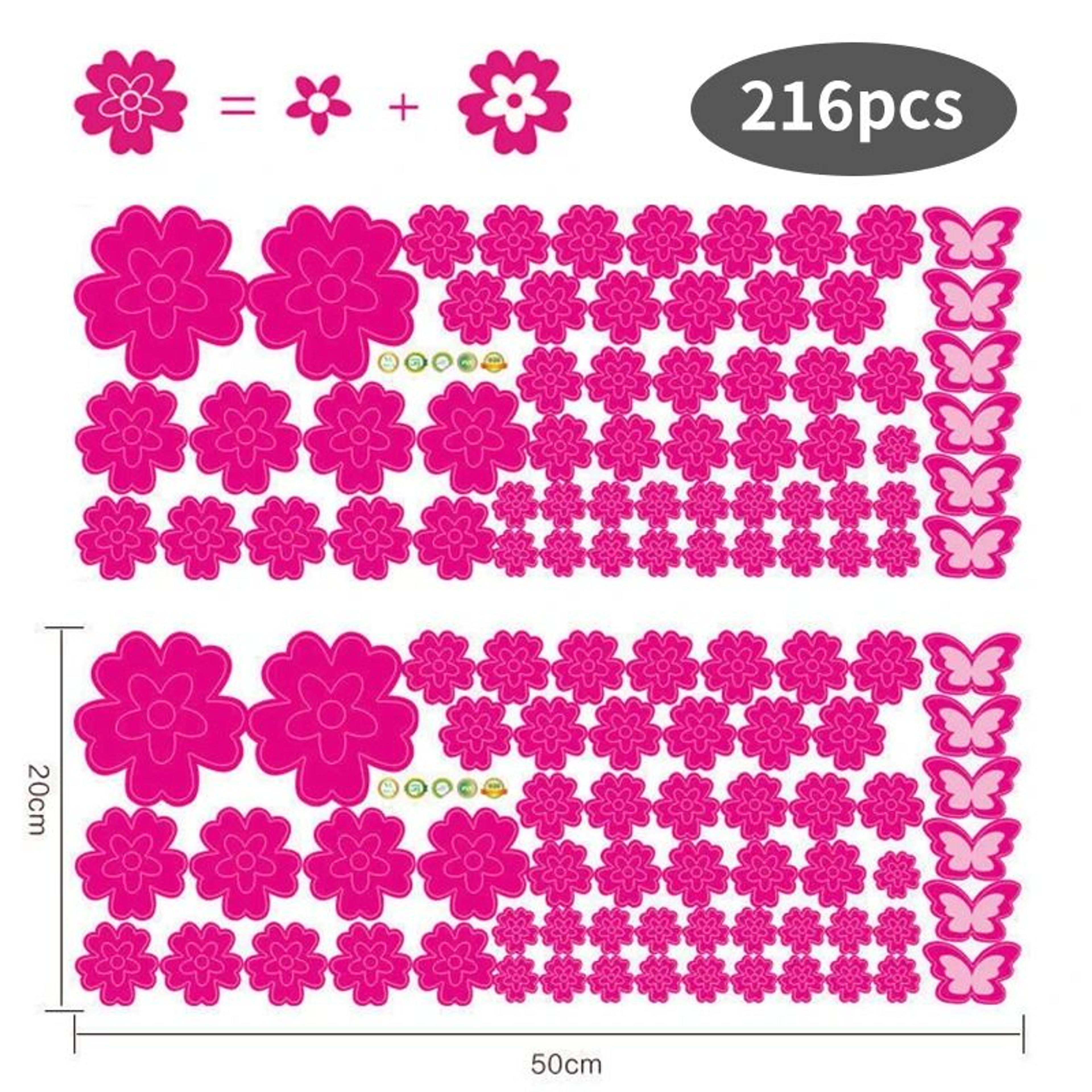 Botanical Floral Art Wall Decals 108 Piece Pack Self Adhesive Vinyl Stickers For Bedroom Living Roo 13