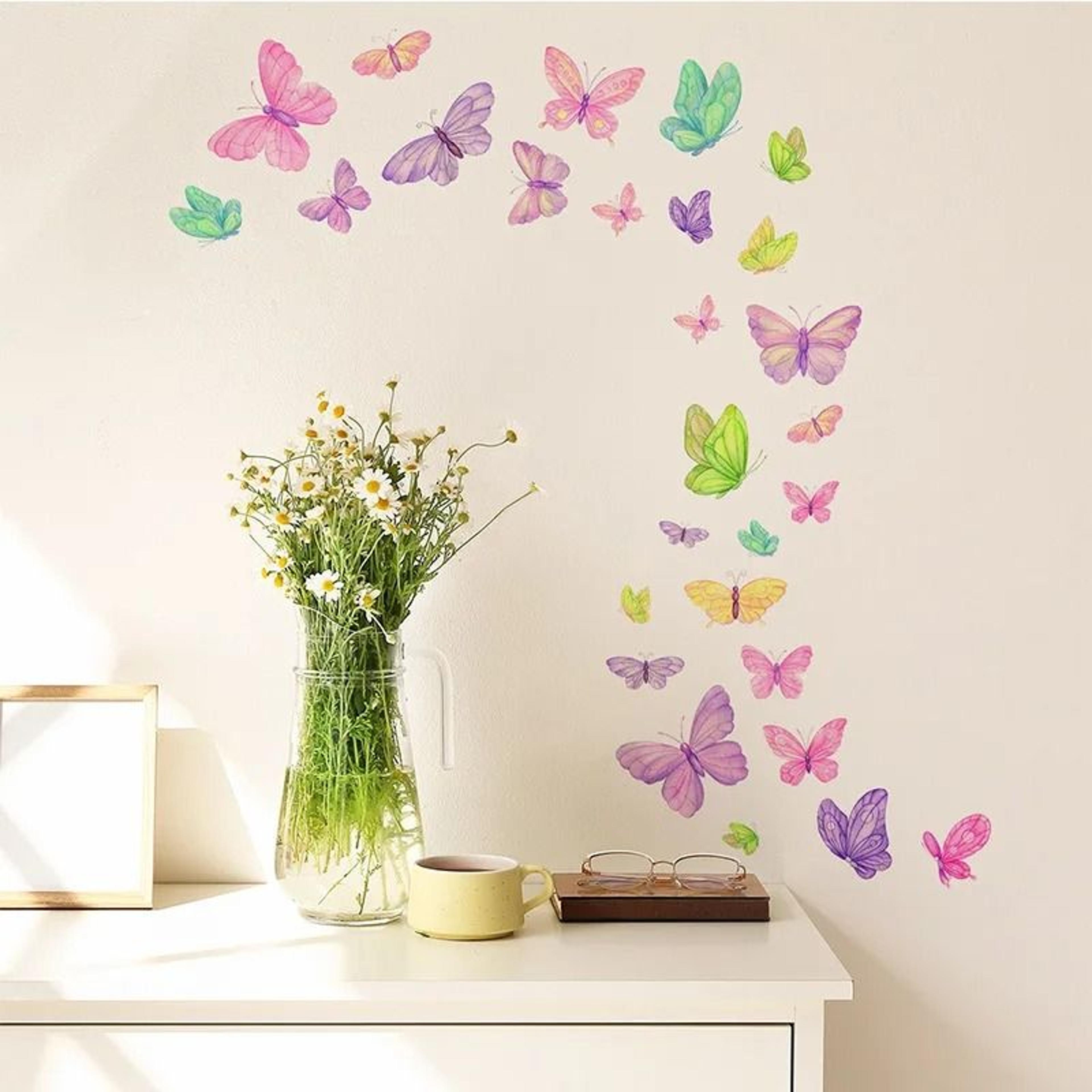 Enchanting Fluttering Wings Art Wall Decals Self Adhesive Removable Vinyl Stickers For Kids Room Be 2