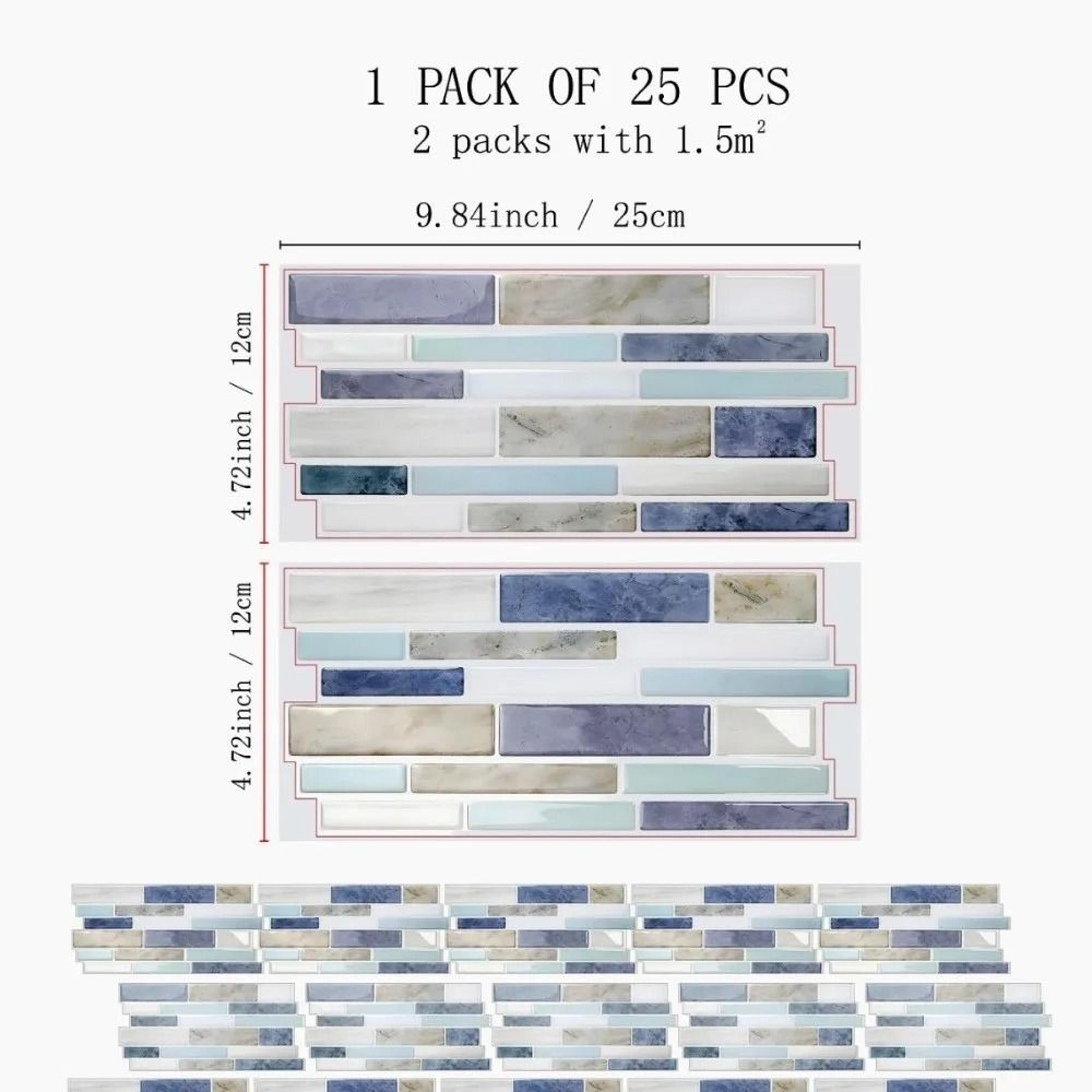 Glossy Stone Mosaic Surface Sheets Waterproof Oil Proof Self Adhesive Wall Tiles For Kitchen And Ba 13
