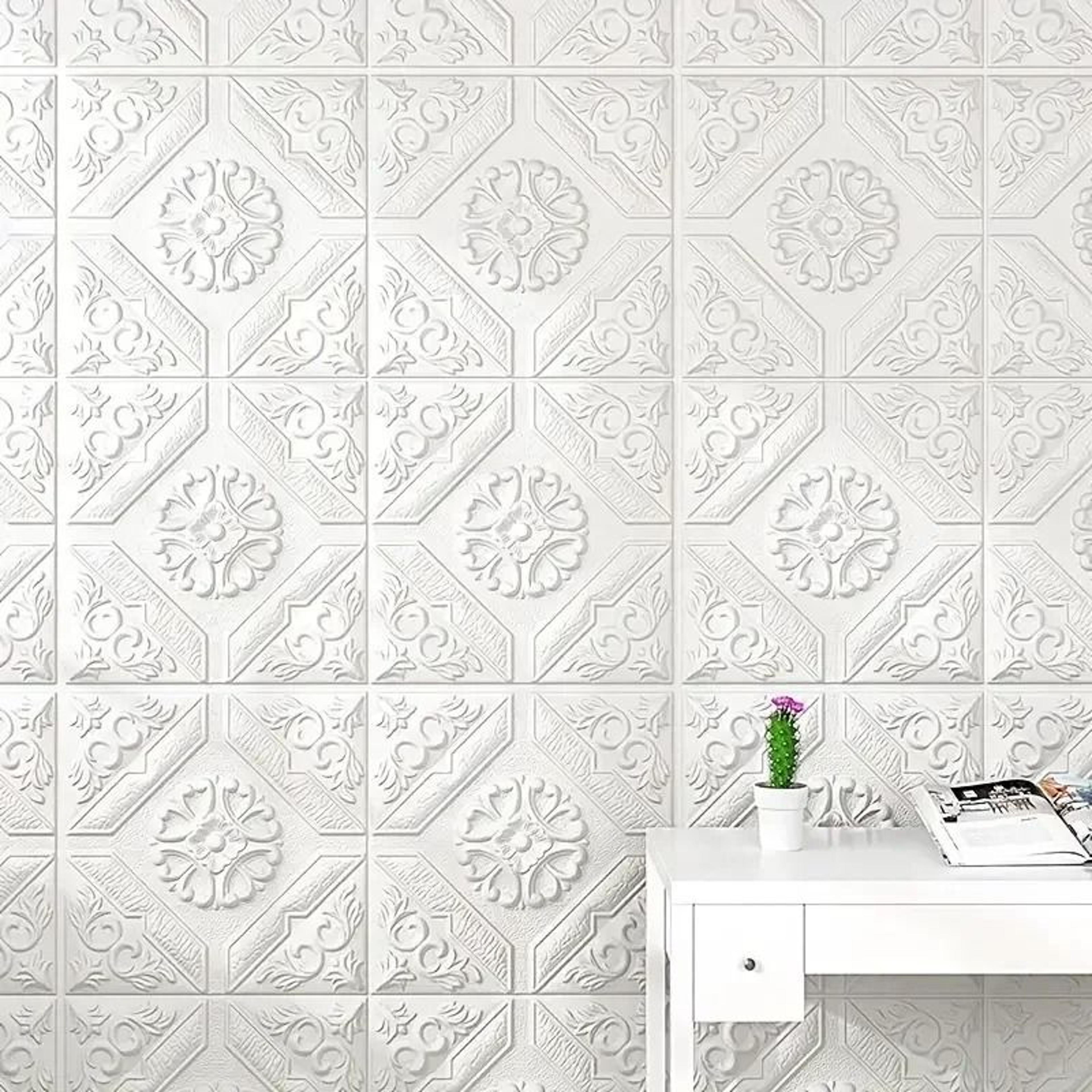 Thickened Foam Dimensional Ceiling Surface Panels Waterproof Moisture Proof Self Adhesive 3D Wall C 0