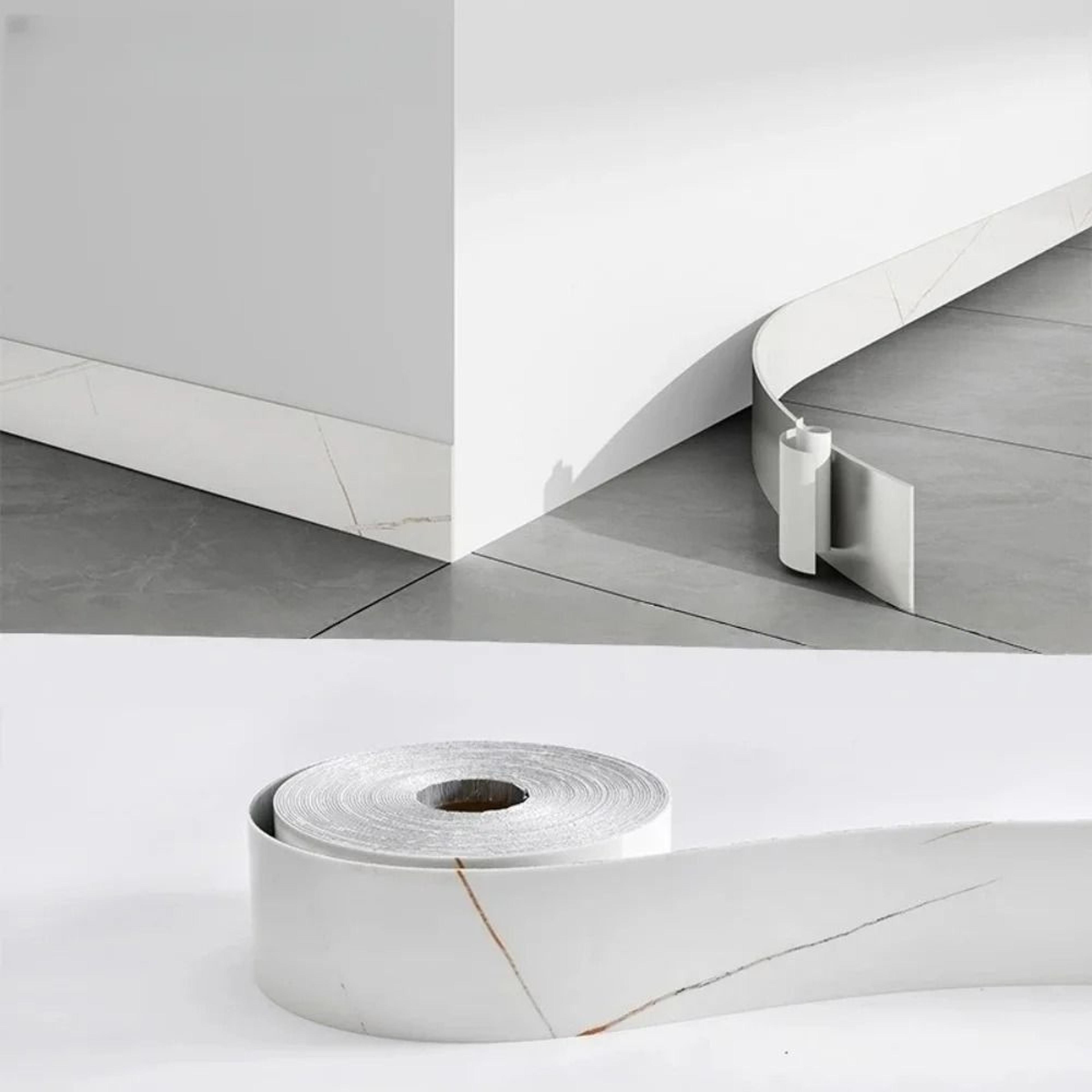 Glossy Stone Pattern Border Ribbon Waterproof Self Adhesive PVC Skirting Board And Window Sill Prot 18