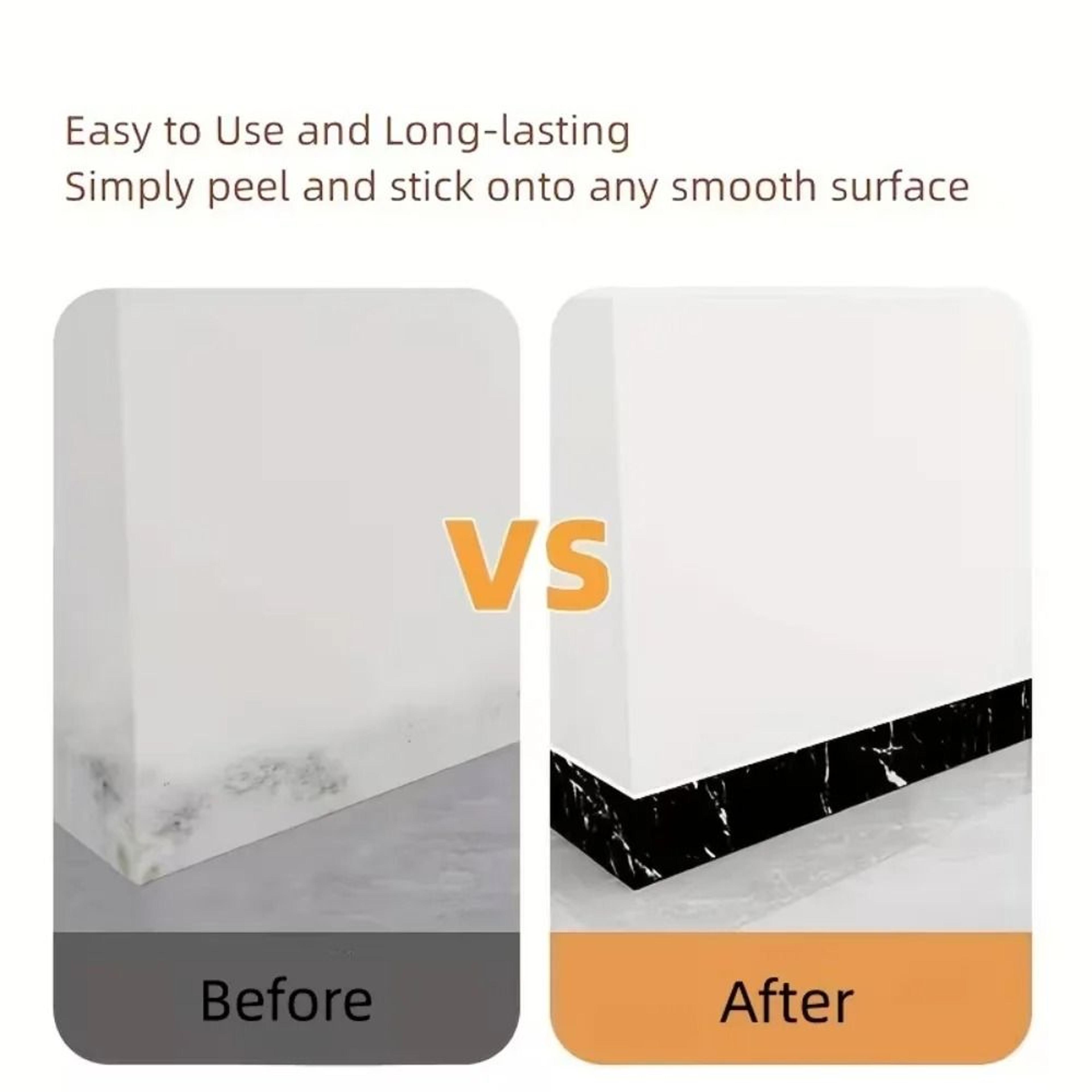 Glossy Stone Pattern Border Ribbon Waterproof Self Adhesive PVC Skirting Board And Window Sill Prot 2