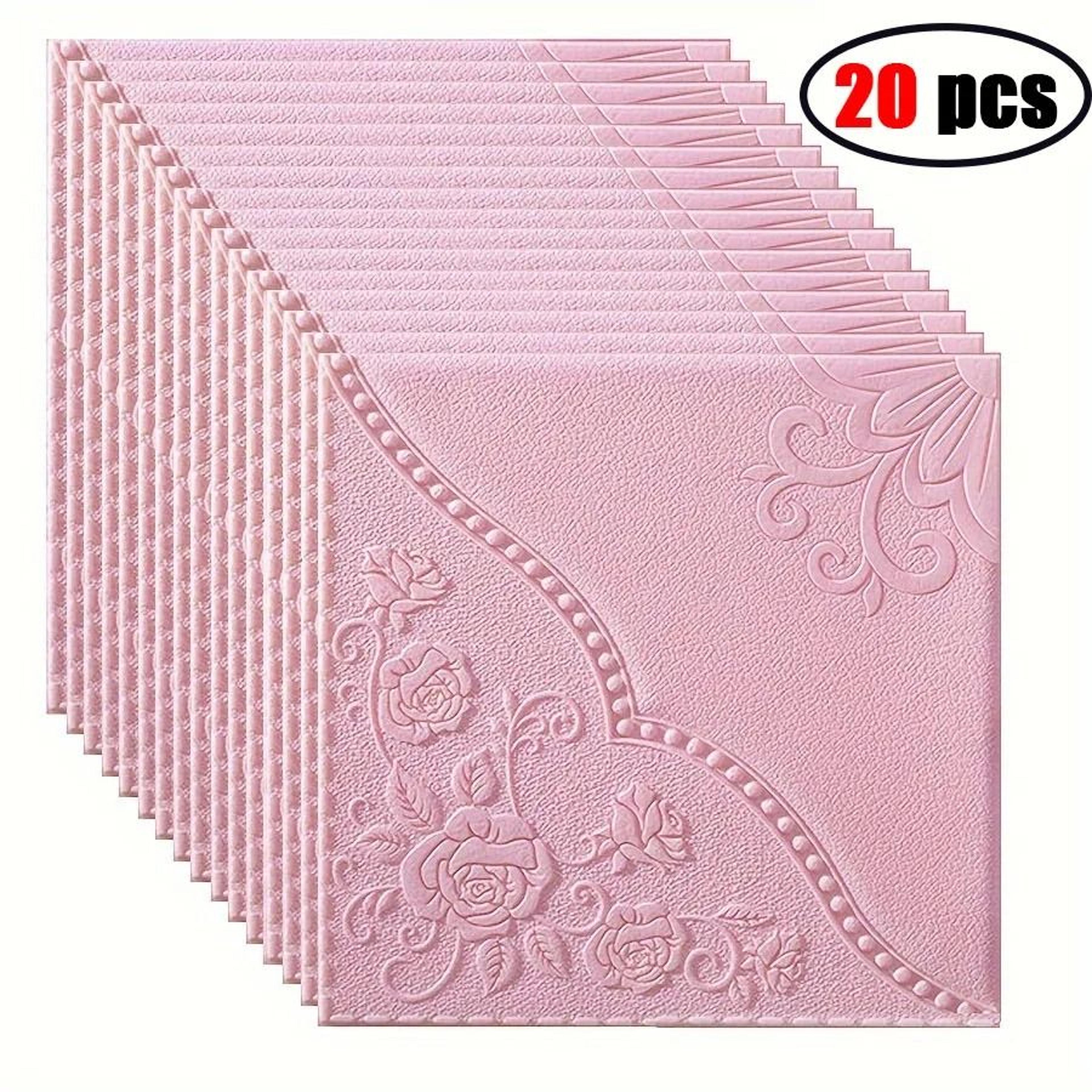 Carving Plum Blossom Pattern Surface Tiles Waterproof Heatproof Self Adhesive 3D Wall Stickers 8