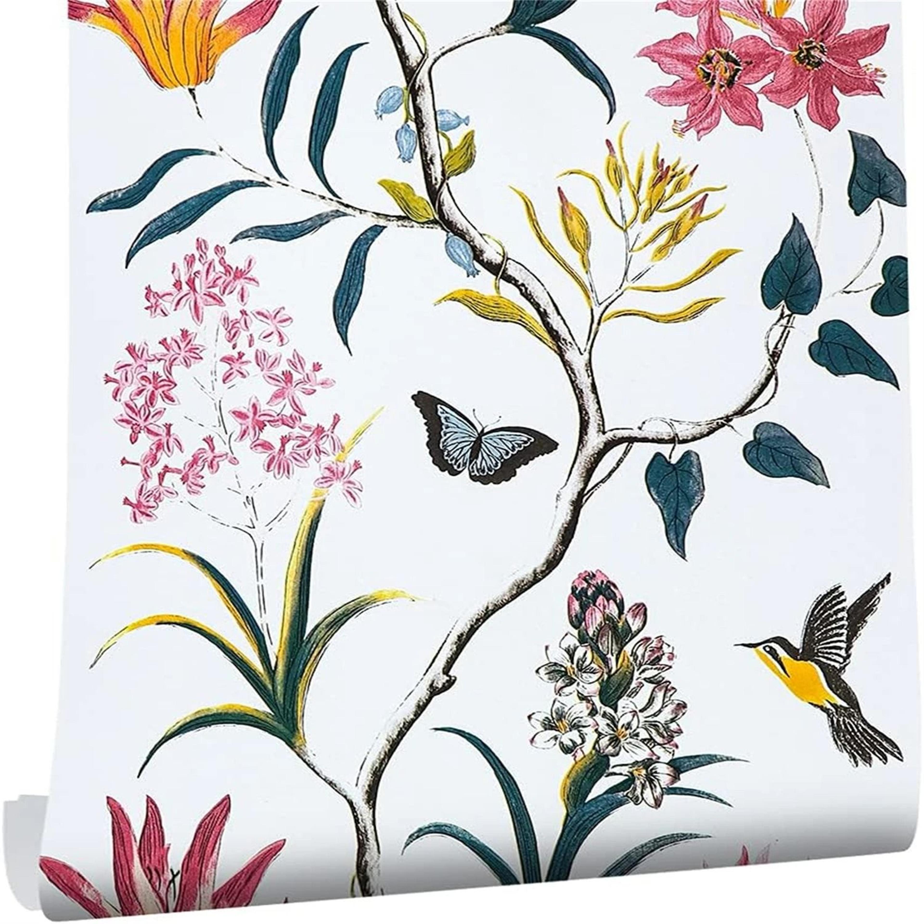 Floral Pattern Green Surface Roll Waterproof Self Adhesive Contact Paper Wallpaper 8