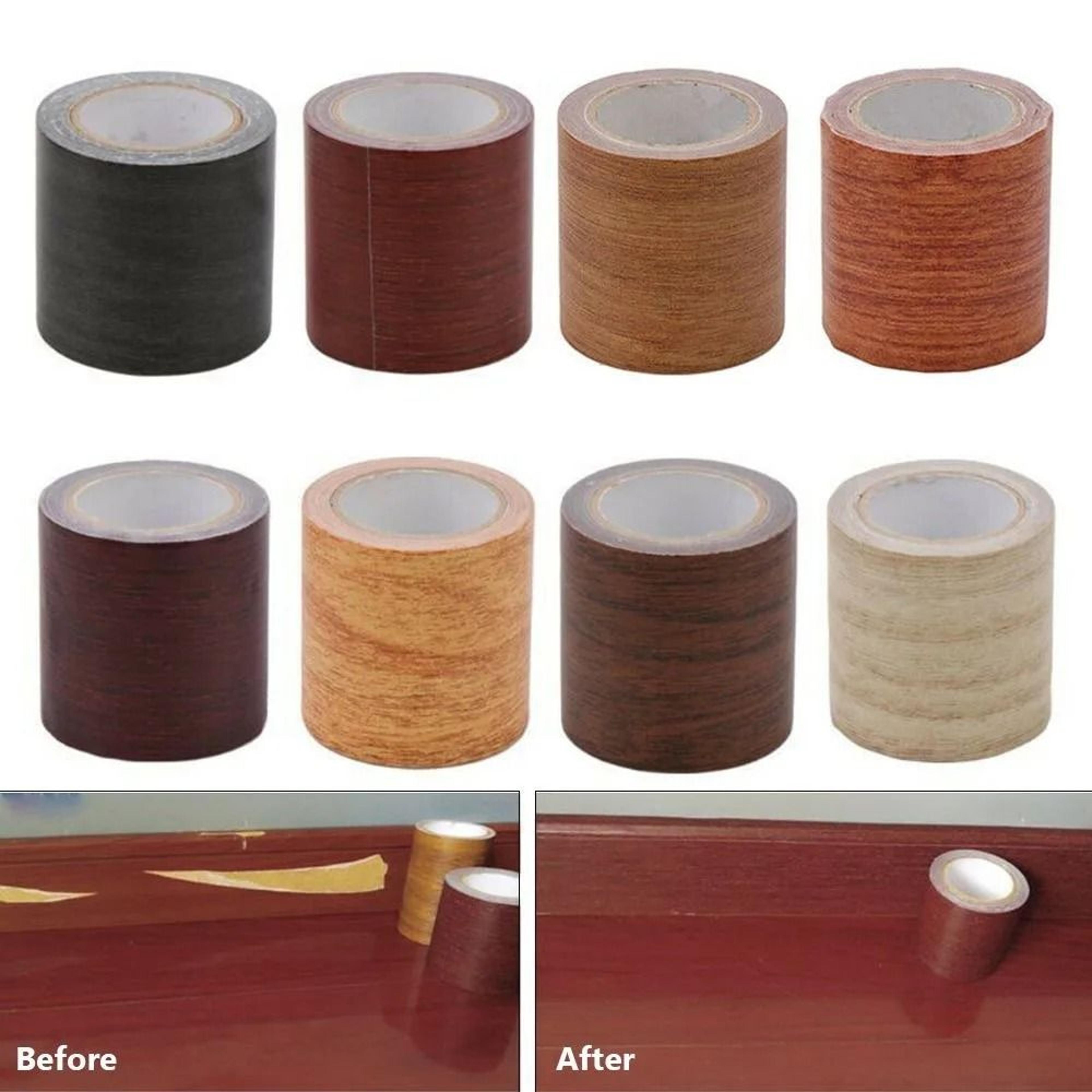 Wood Grain Pattern Repair Tape Roll Waterproof Self Adhesive Skirting Line Surface Sticker 1