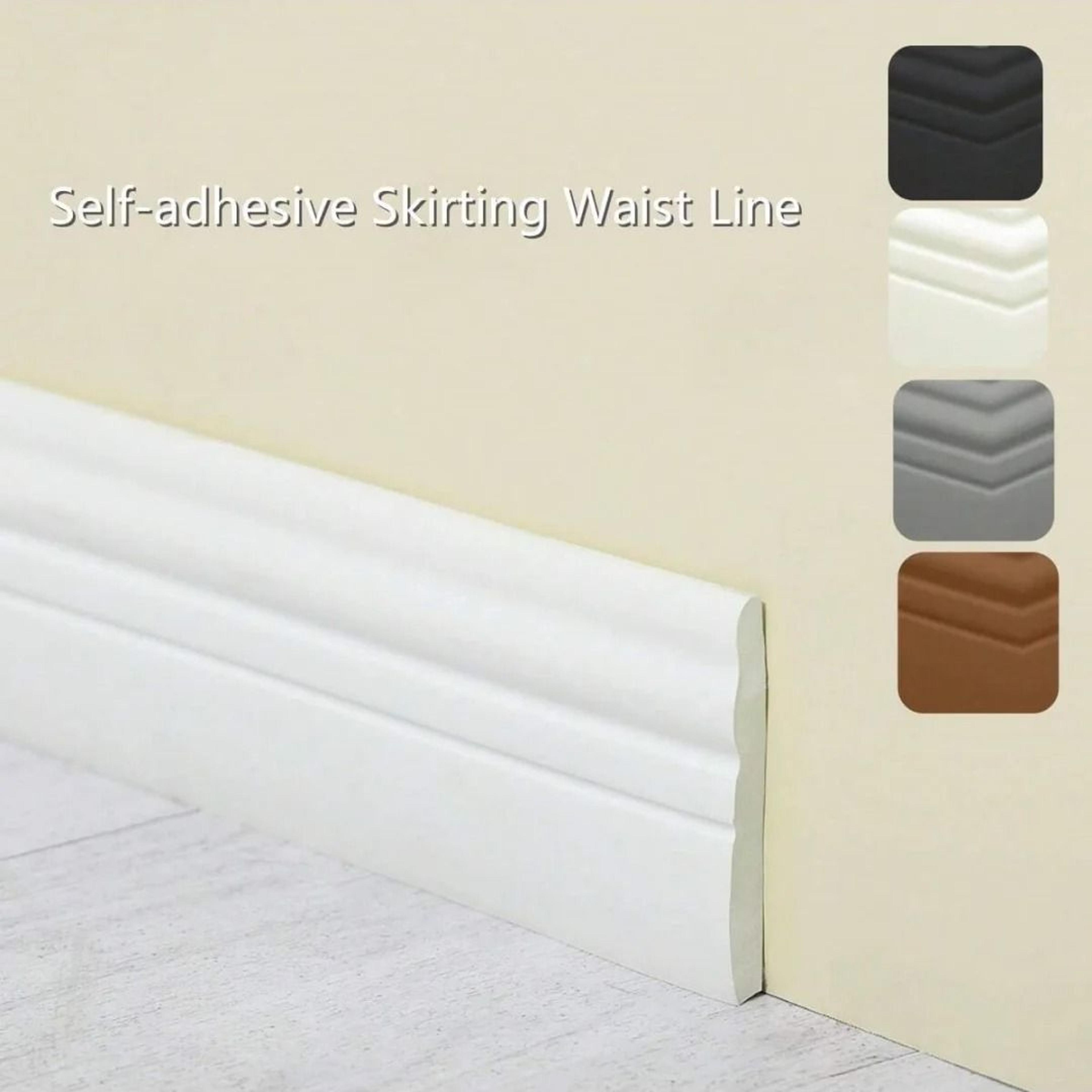 Flexible Foam Baseboard Wall Border Self Adhesive Waistline Floor Corner Strip 0