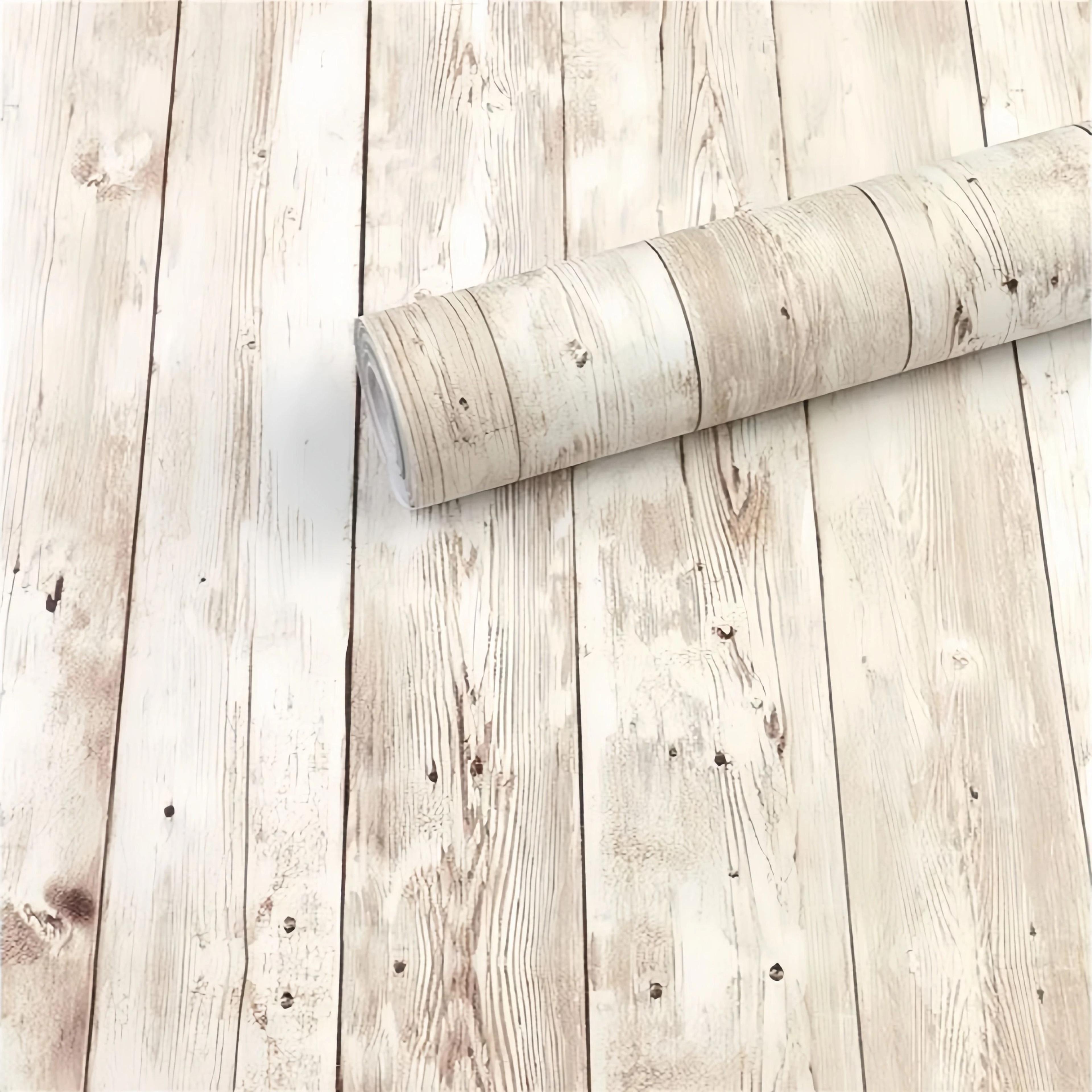 Retro Wood Grain Pattern Surface Roll Waterproof Self Adhesive Vinyl Wallpaper Cabinet Film 4