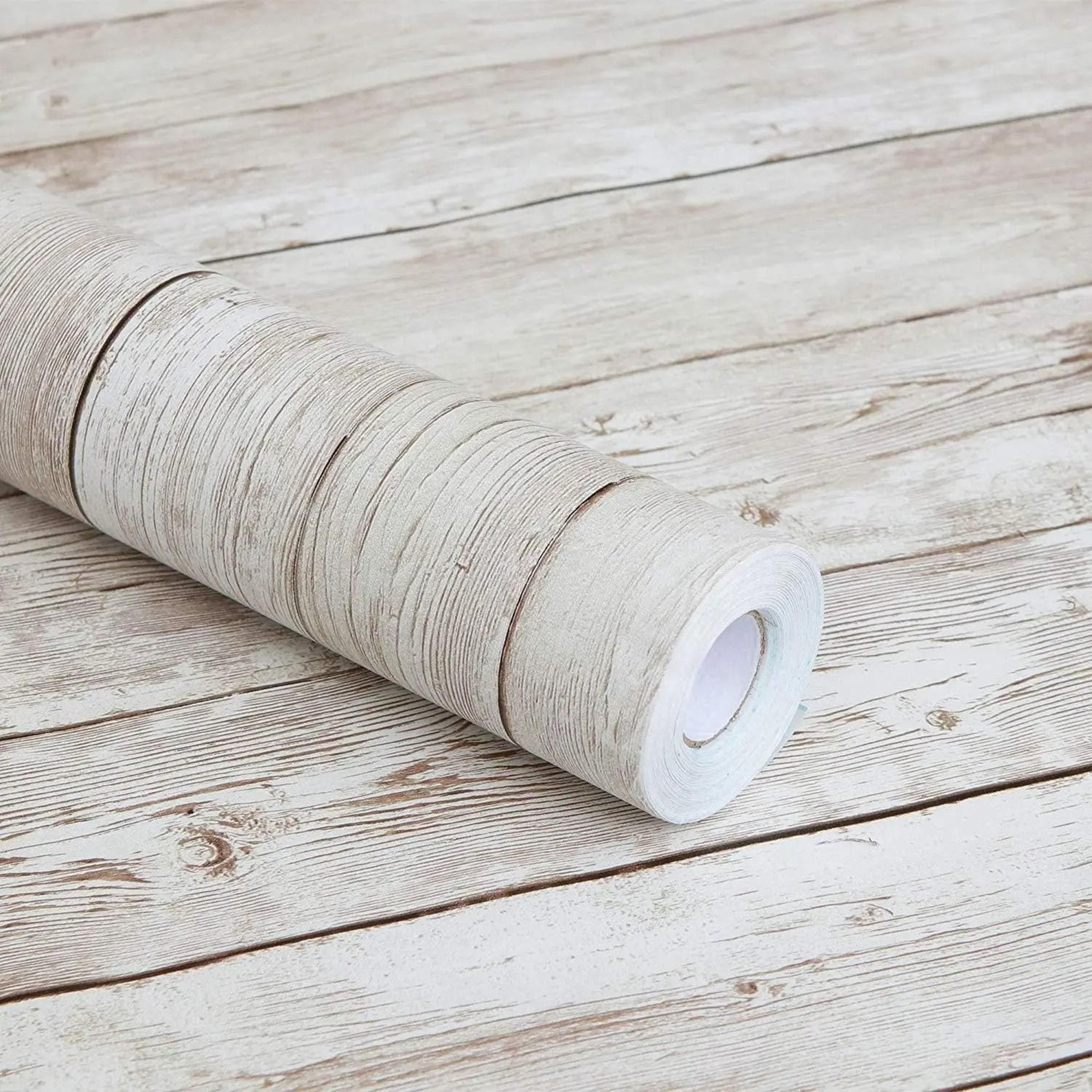 Retro Wood Grain Pattern Surface Roll Waterproof Self Adhesive Vinyl Wallpaper Cabinet Film 0