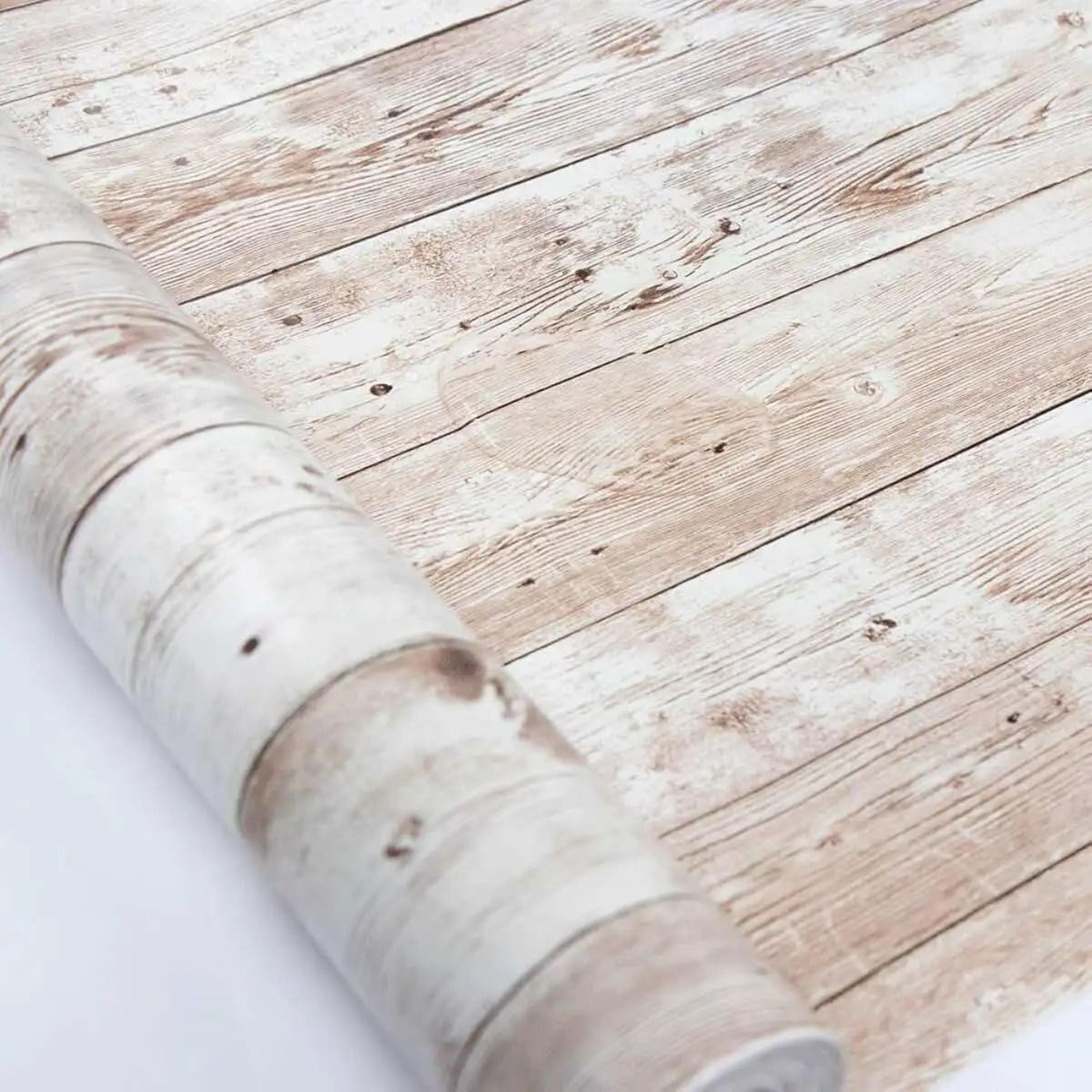 Retro Wood Grain Pattern Surface Roll Waterproof Self Adhesive Vinyl Wallpaper Cabinet Film 2