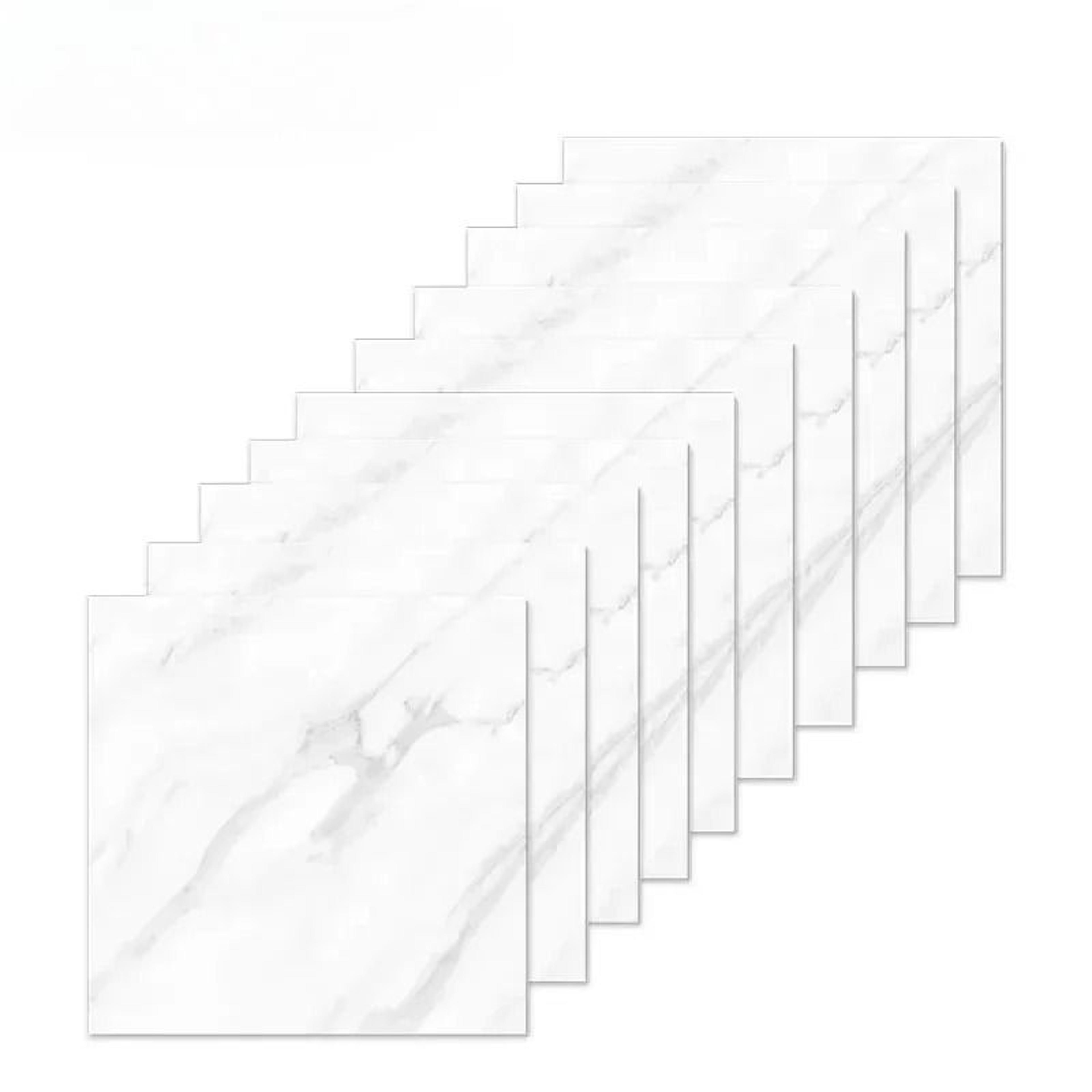 3D Marble Pattern Self Adhesive Waterproof Tile Wall Stickers Pack 10