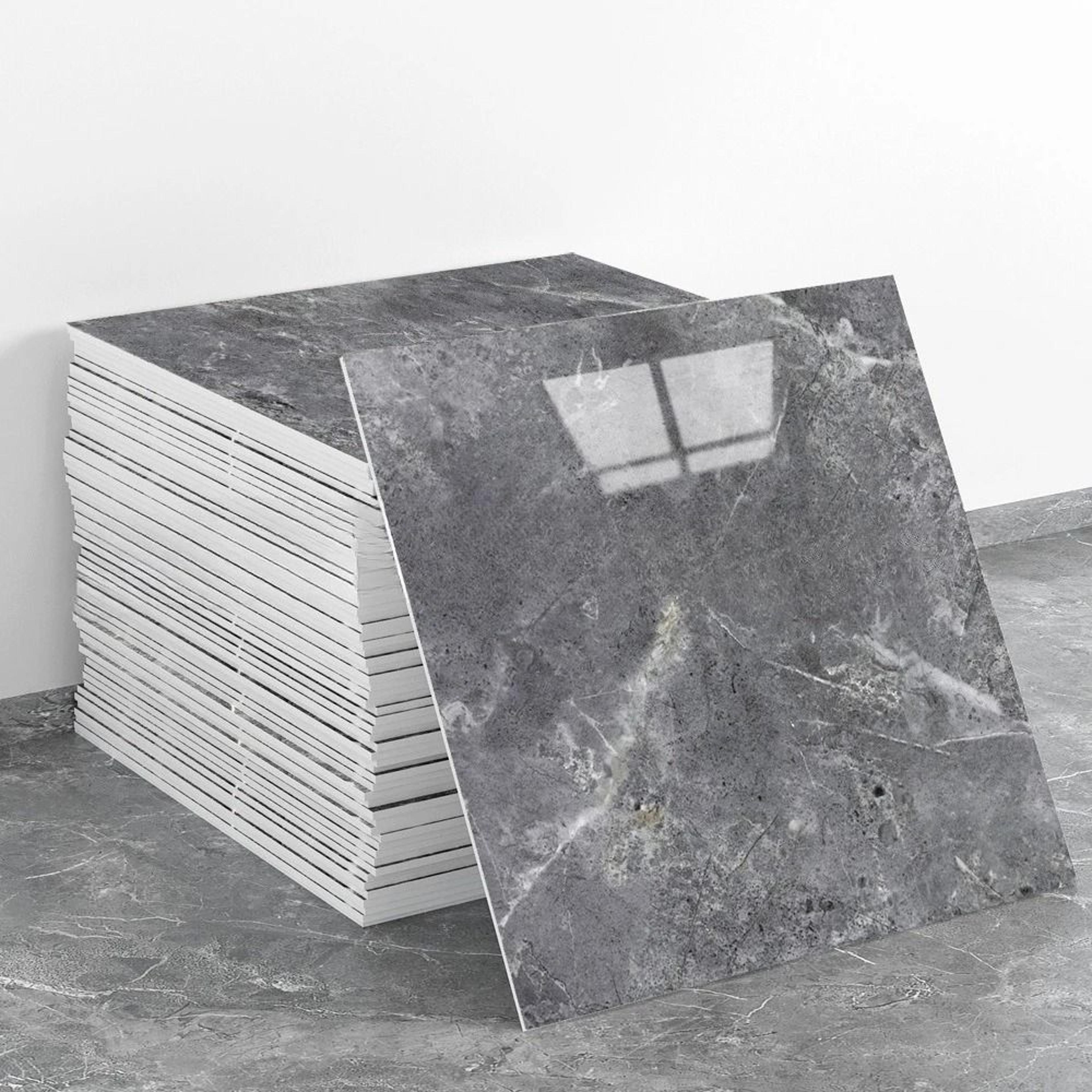 3D Marble Pattern Self Adhesive Waterproof Tile Wall Stickers Pack 6