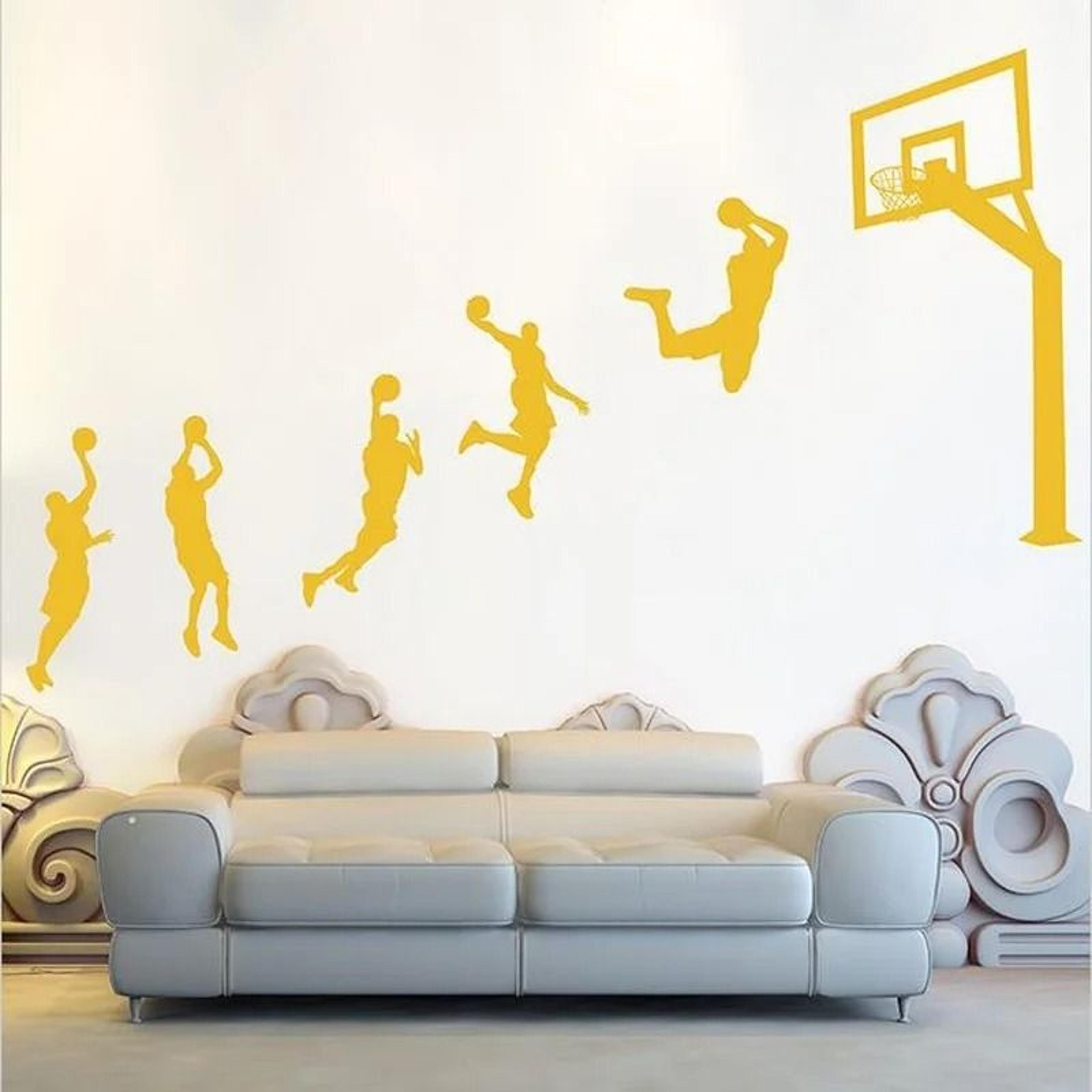 Basketball Player Action Silhouette Vinyl Wall Graphic Decal 2
