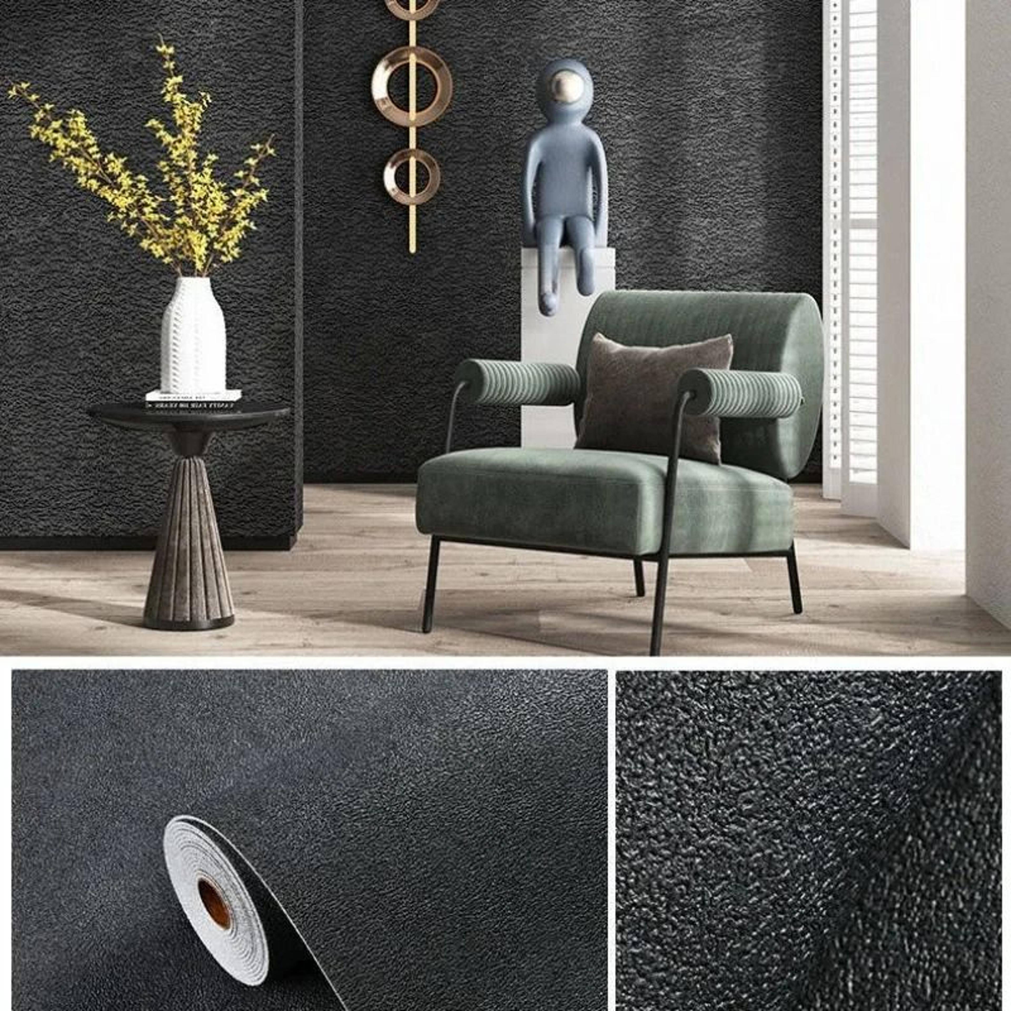 Thickened Linen Textured Self Adhesive Waterproof Foam Wall Covering Roll 21