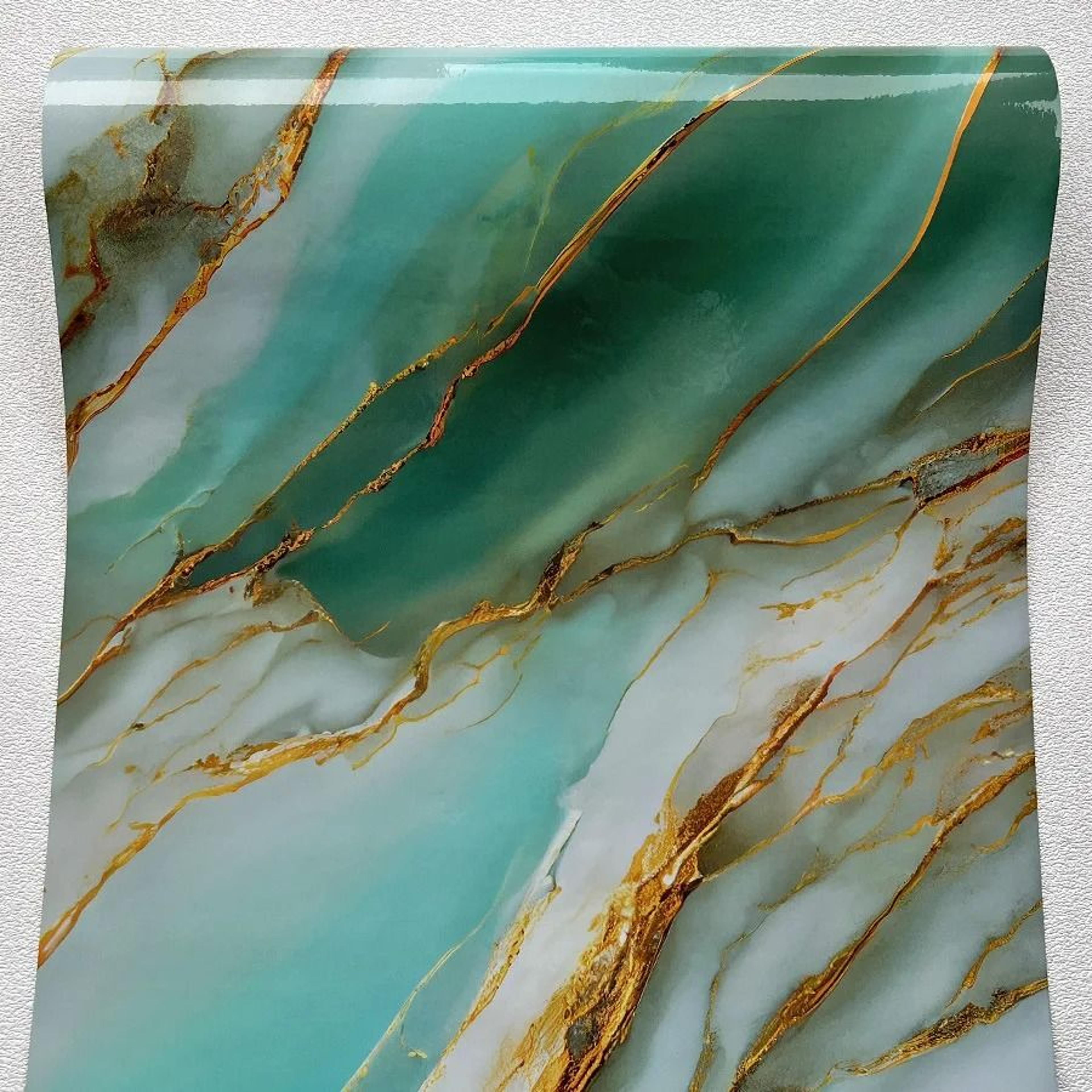 Marble Patterned Kitchen And Dining Room Waterproof Oil Resistant Contact Wallpaper Roll 7