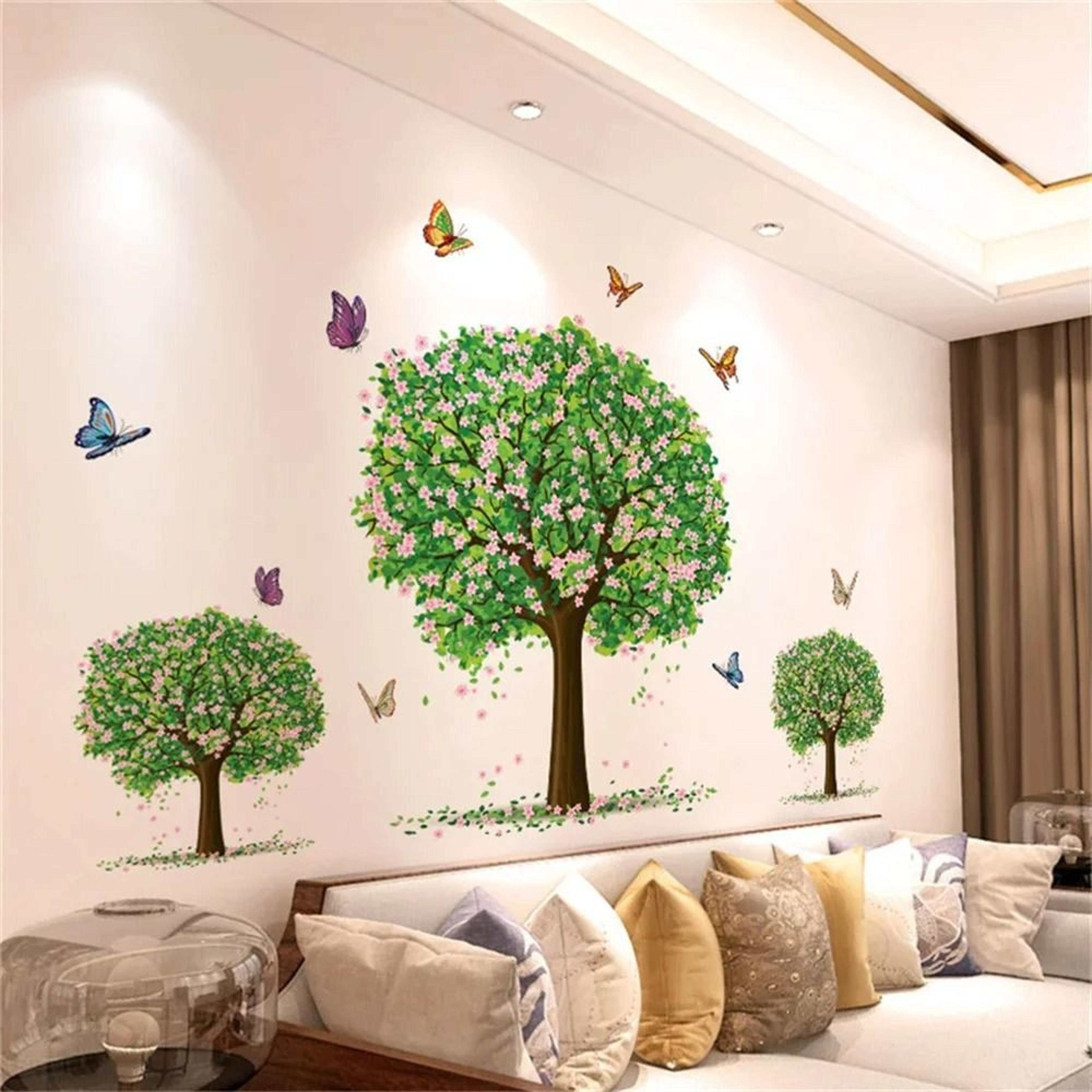 Floral Pattern Floral Wall Decor Sticker Set And Background Wallpaper Decal 11