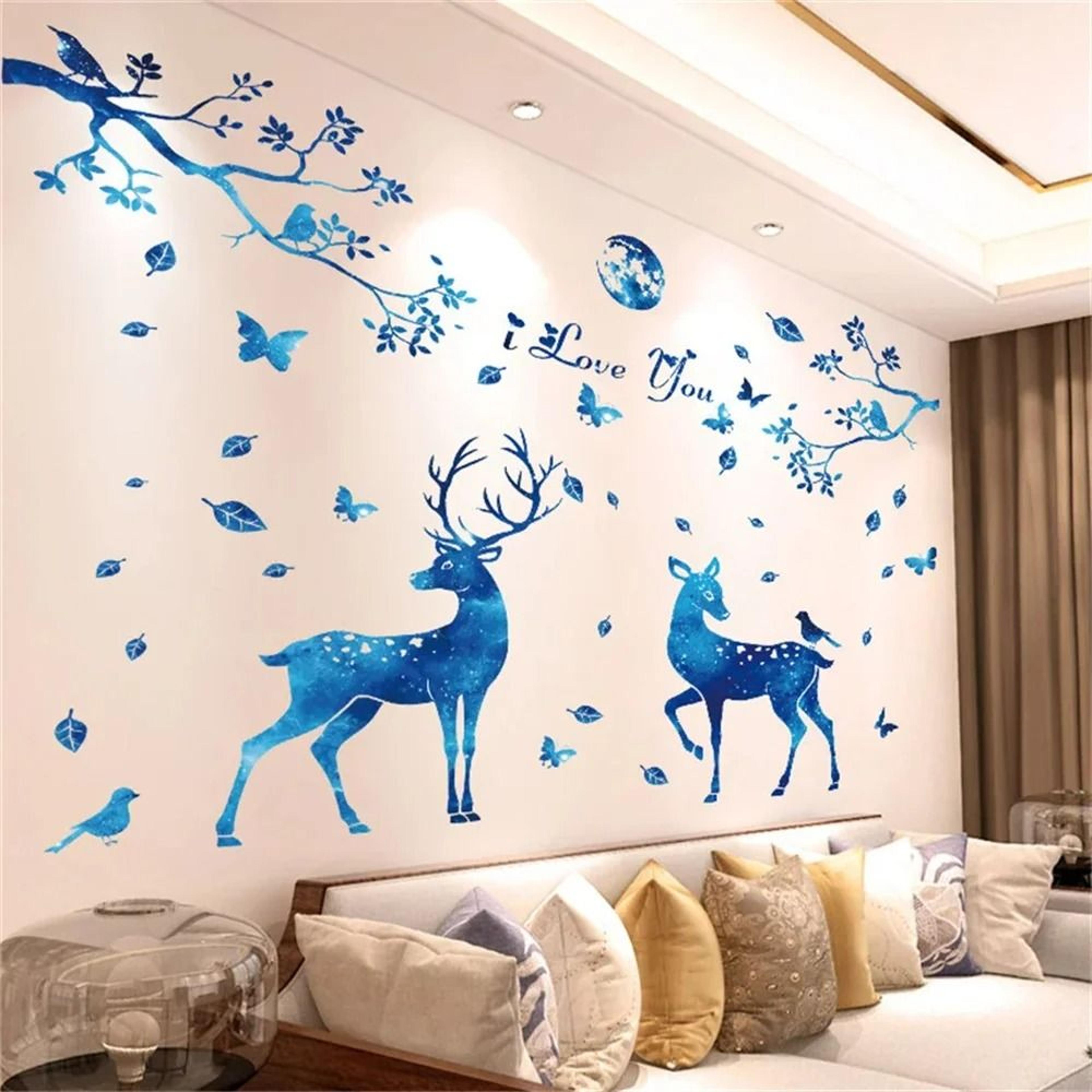 Floral Pattern Floral Wall Decor Sticker Set And Background Wallpaper Decal 17