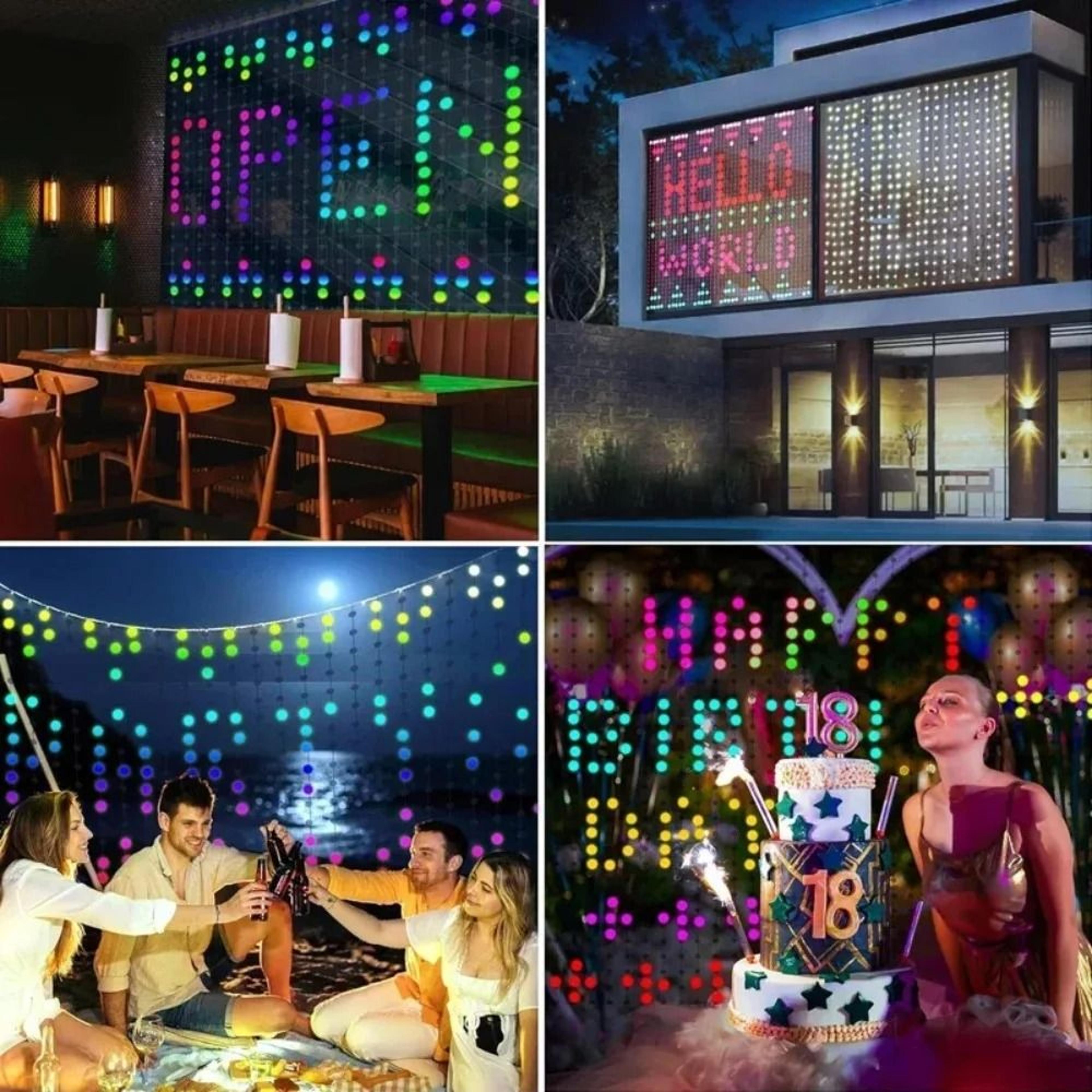 Smart Bluetooth App Control LED Christmas Curtain Light With Music Sync 5