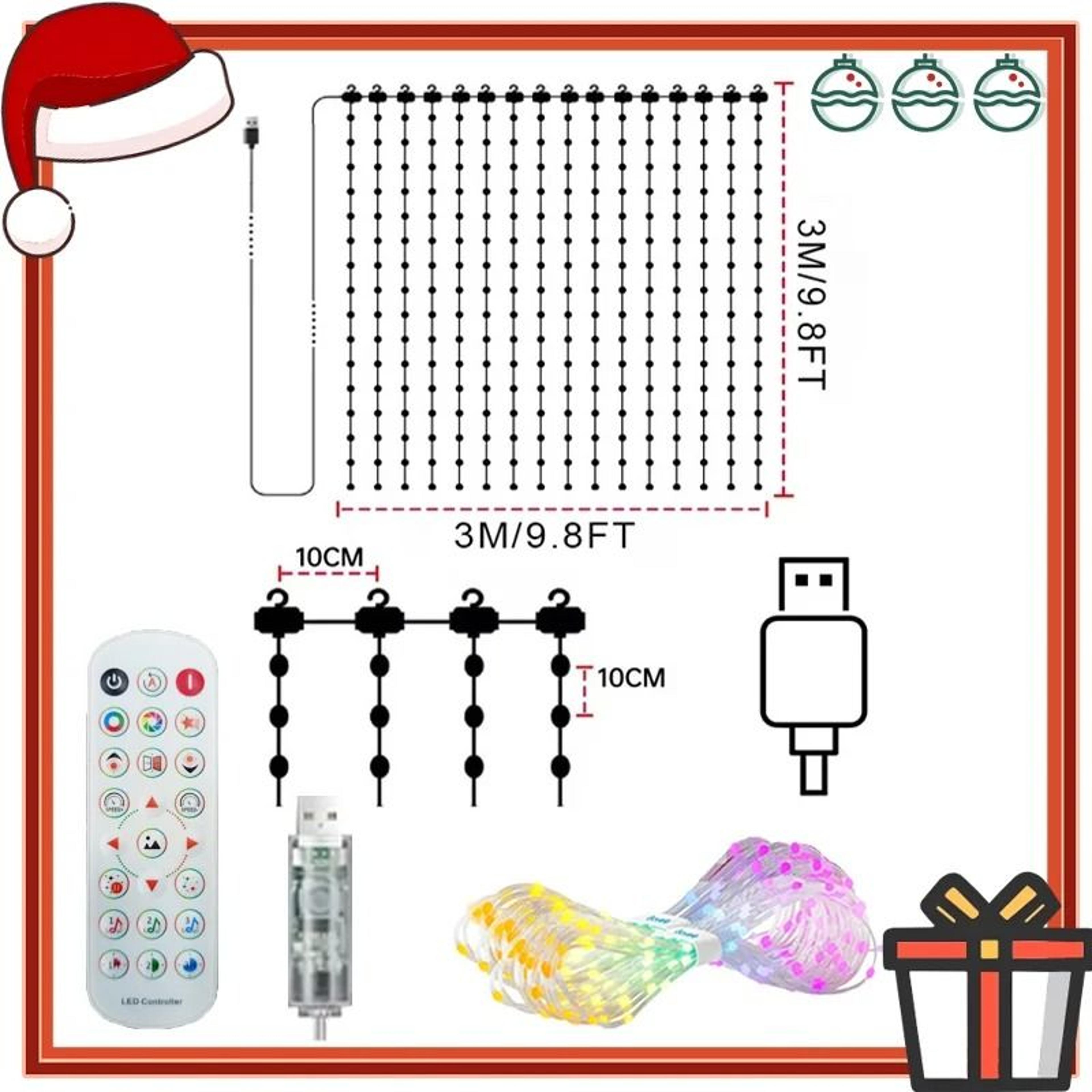 Programmable App Controlled Smart LED Curtain Lights With Sound Sync 7