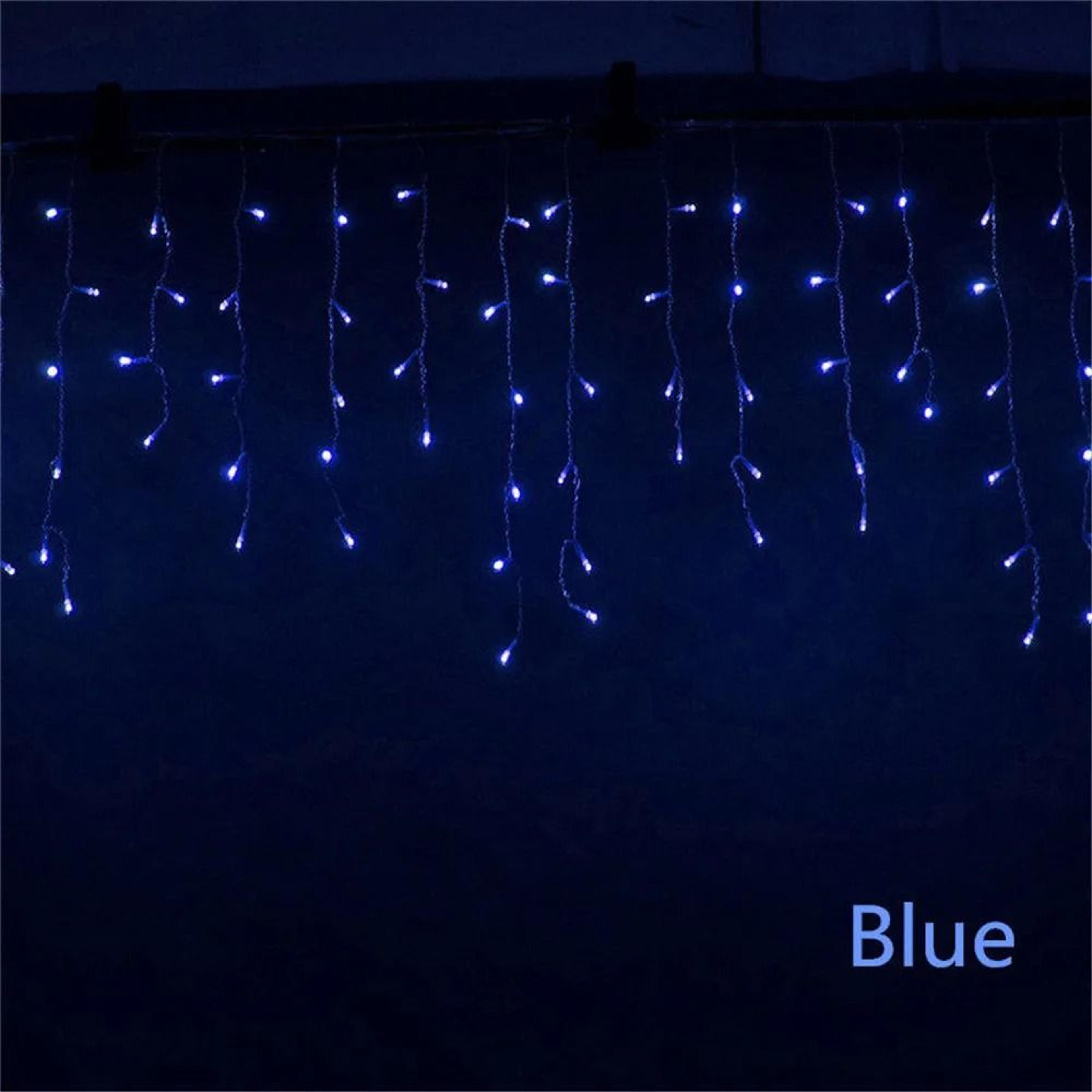 Outdoor Waterfall Icicle LED Curtain String Lights For Eaves And Roofline Decor 9