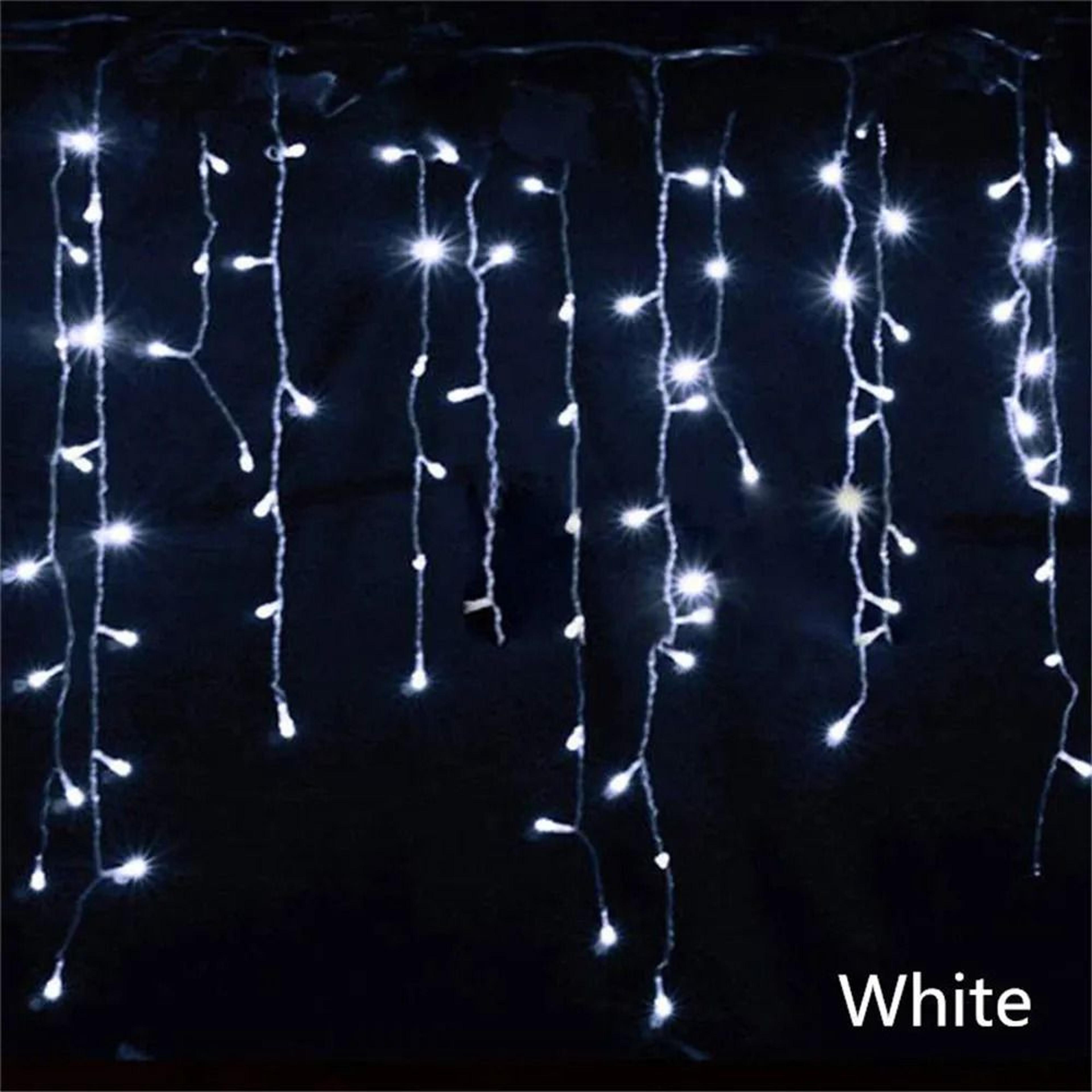 Outdoor Waterfall Icicle LED Curtain String Lights For Garden Eaves And Roofline Decor 9
