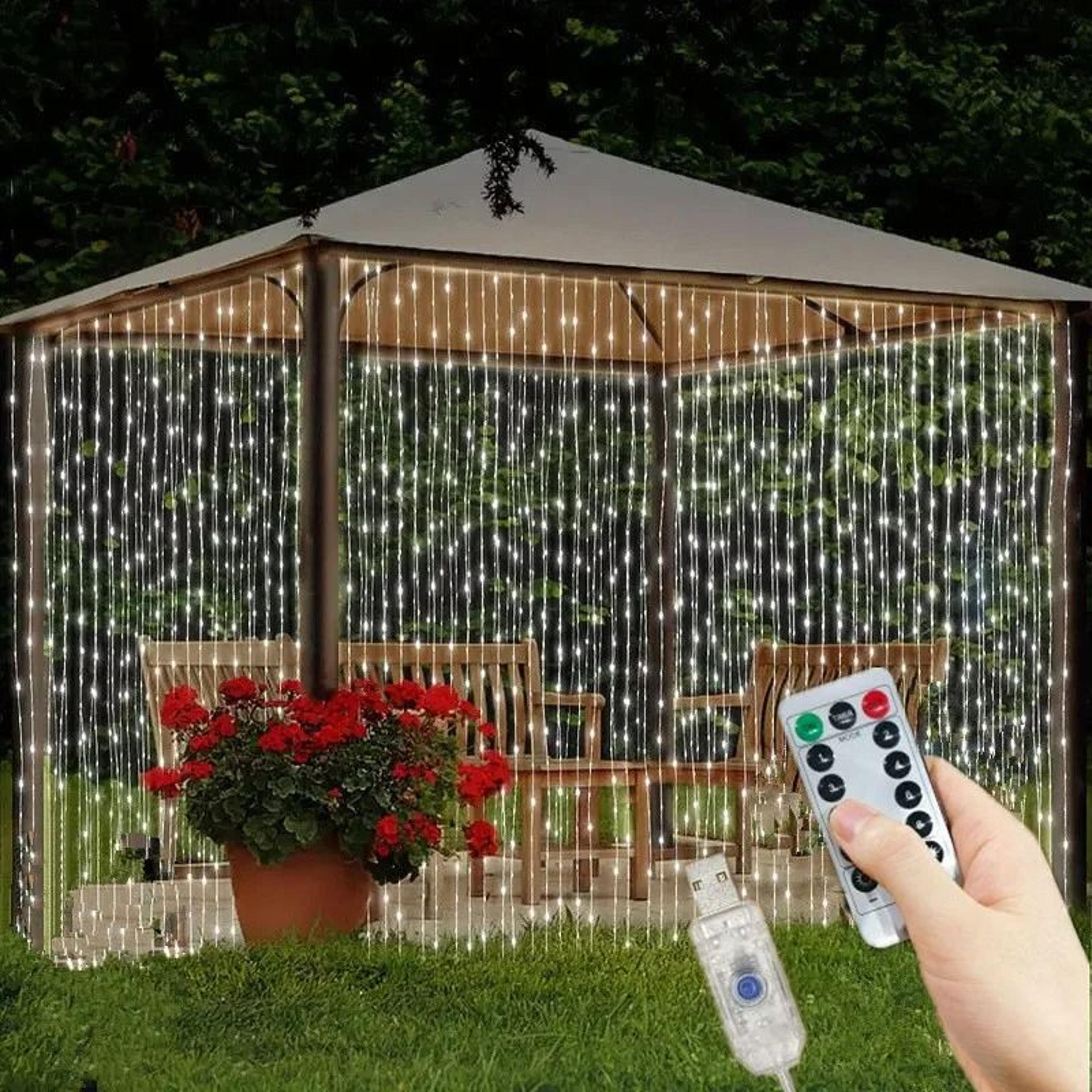 multipurpose 8 mode usb powered led curtain string lights for bedroom and event decor
