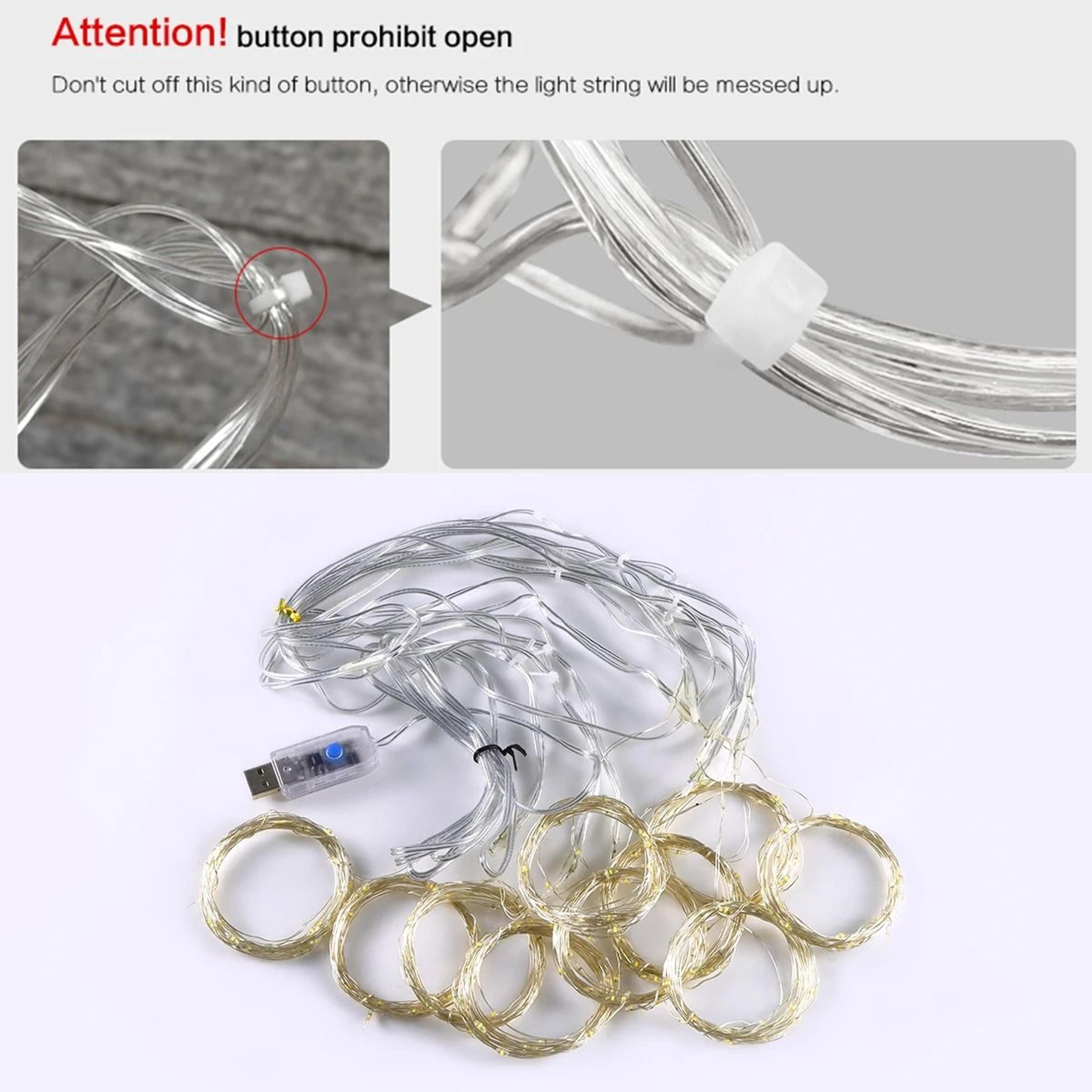 Remote Controlled USB LED Curtain Garland Lights With Vertical Drop Size Options For Event Decor 5