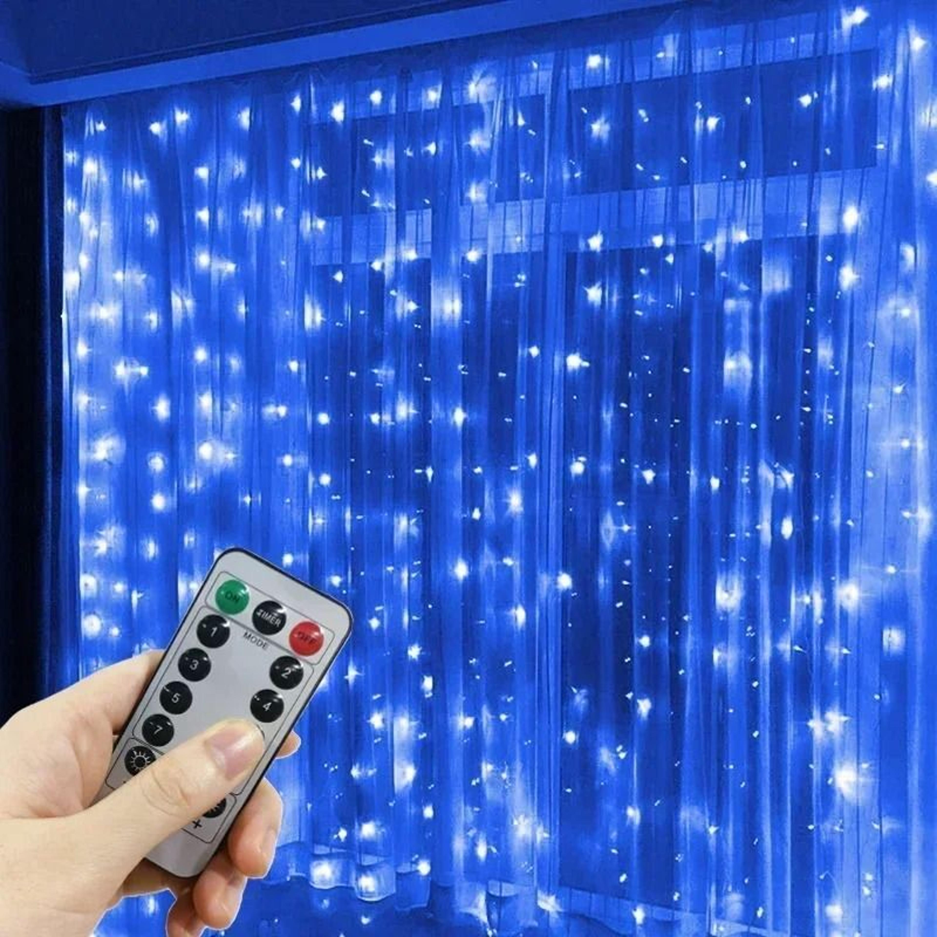 Remote Controlled USB LED Garland Curtain String Lights With 8 Modes For Wall And Party Decor 12