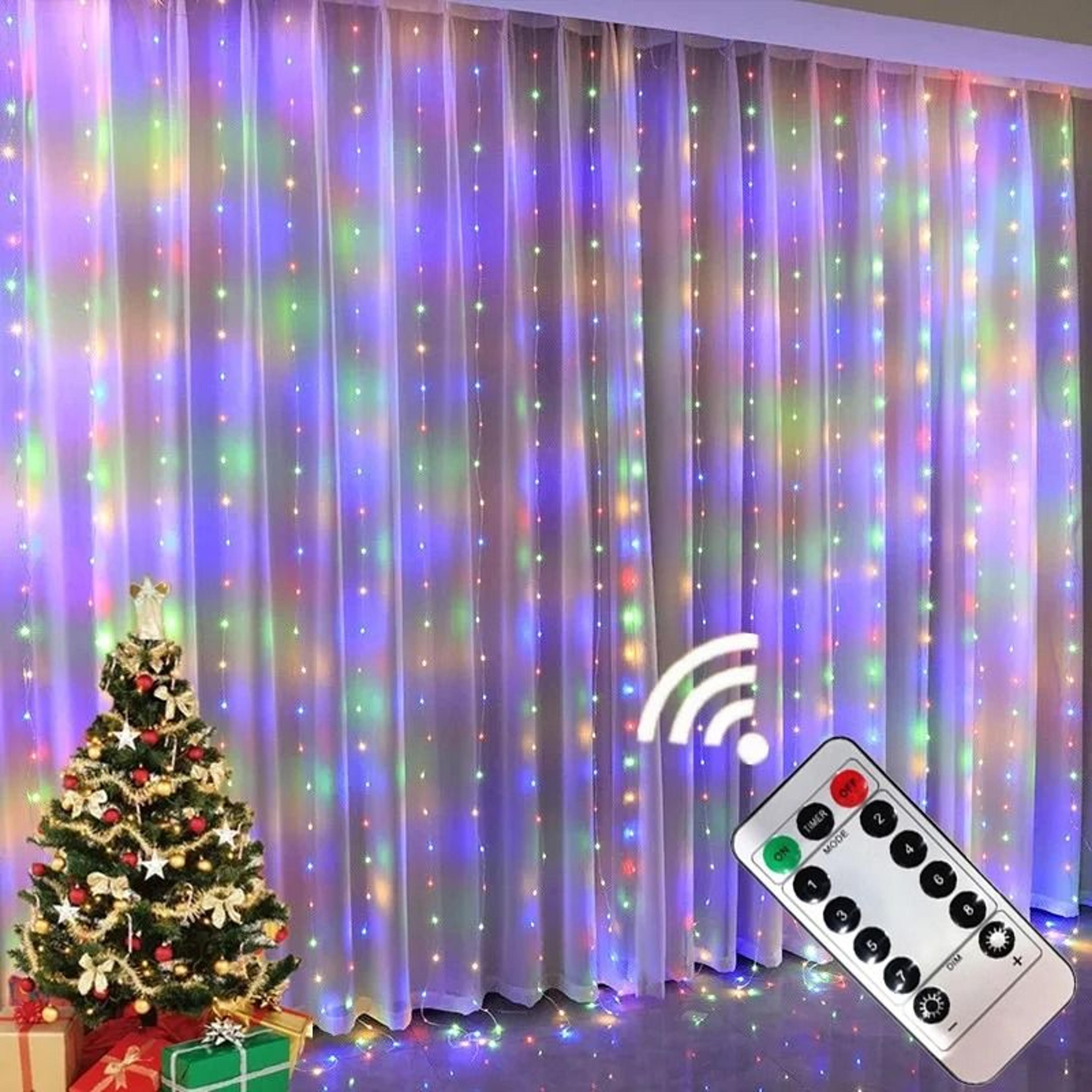 Remote Controlled USB LED Curtain String Fairy Lights With 8 Modes For Holiday And Wedding Decor 3