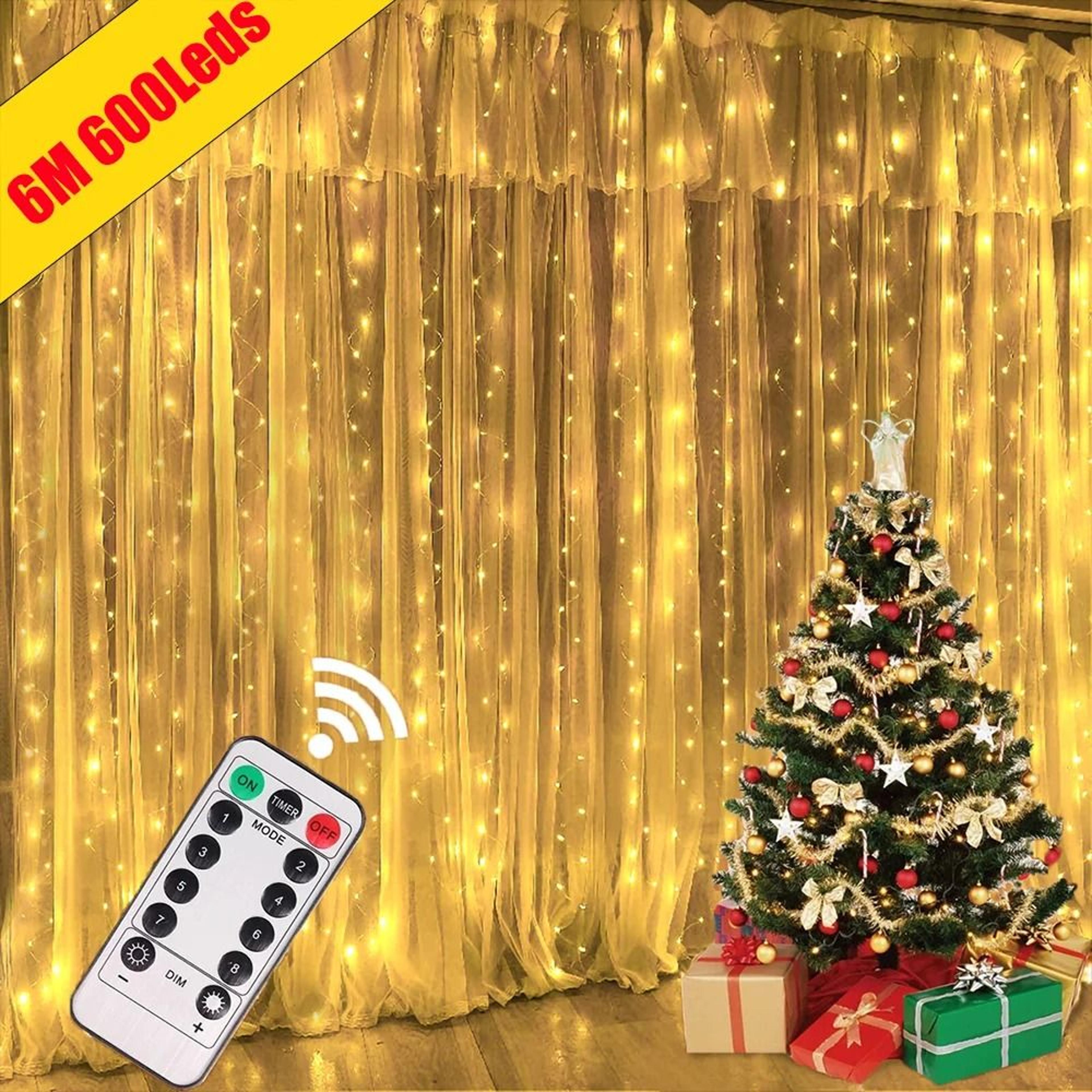 remote controlled usb led garland curtain lights with 8 modes for home bedroom and holiday decor