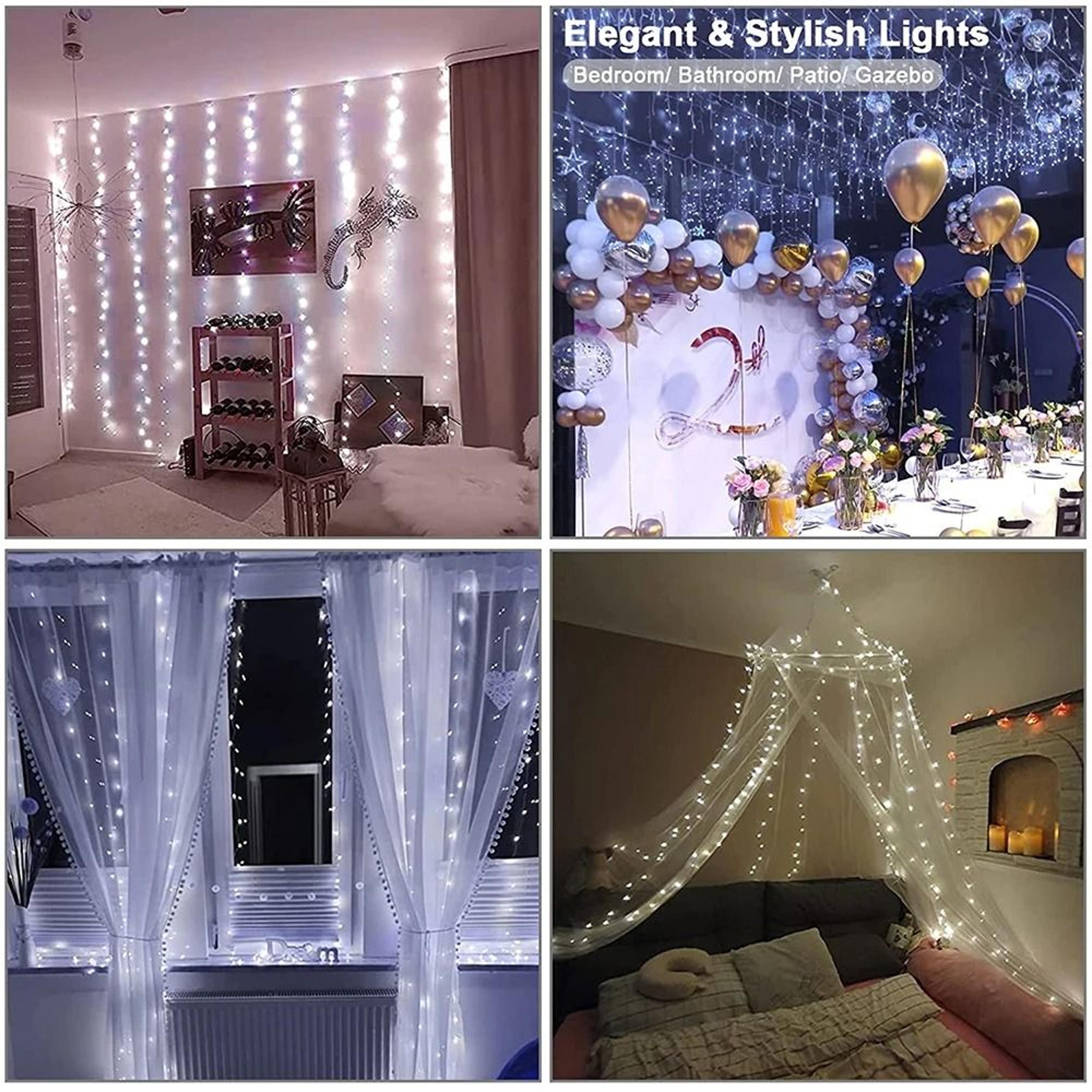 remote controlled 3m series usb led curtain garland fairy lights with 8 modes for holiday and wedding decor