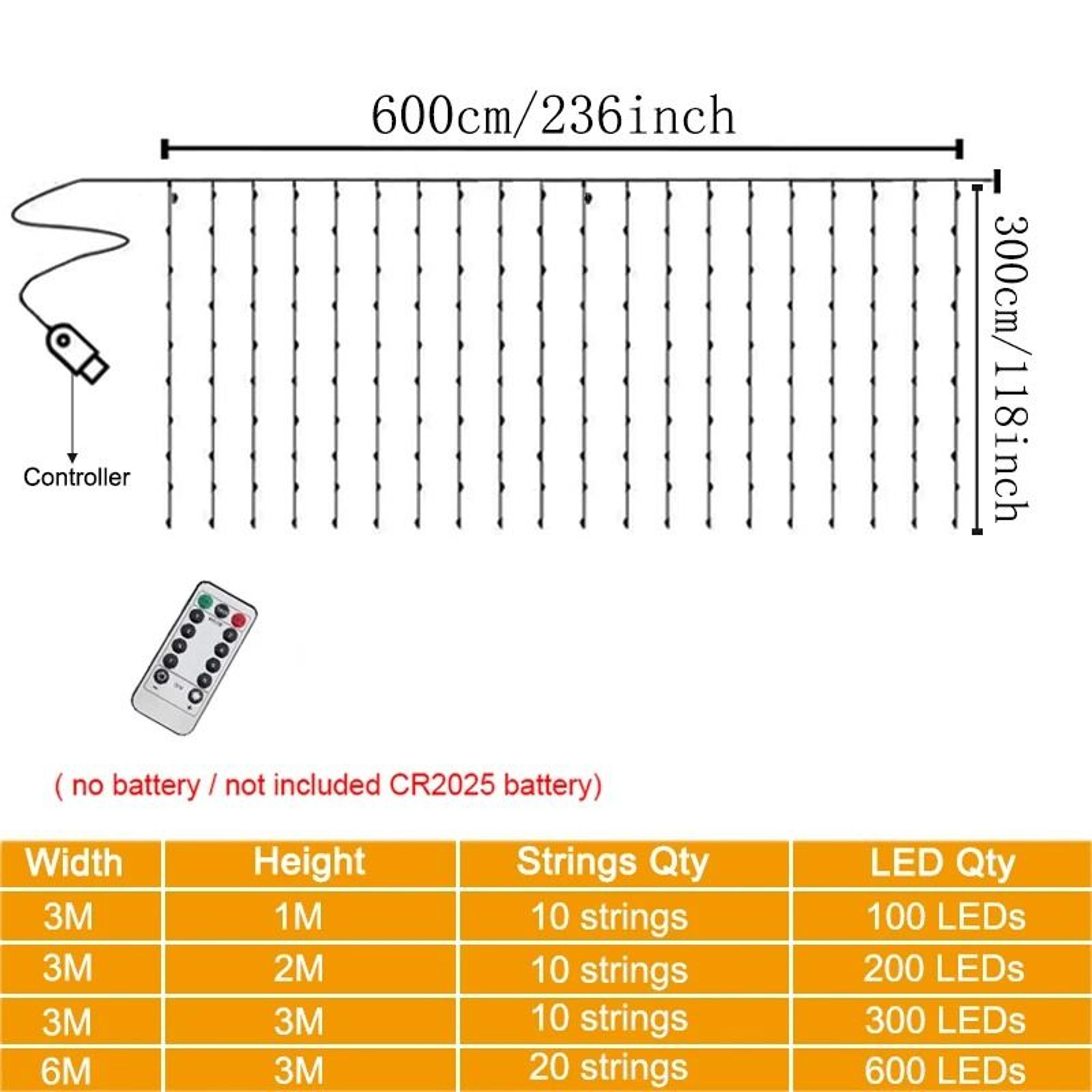 Remote Controlled USB Curtain LED String Lights With 8 Modes For Valentines Day And Bedroom Decor 5
