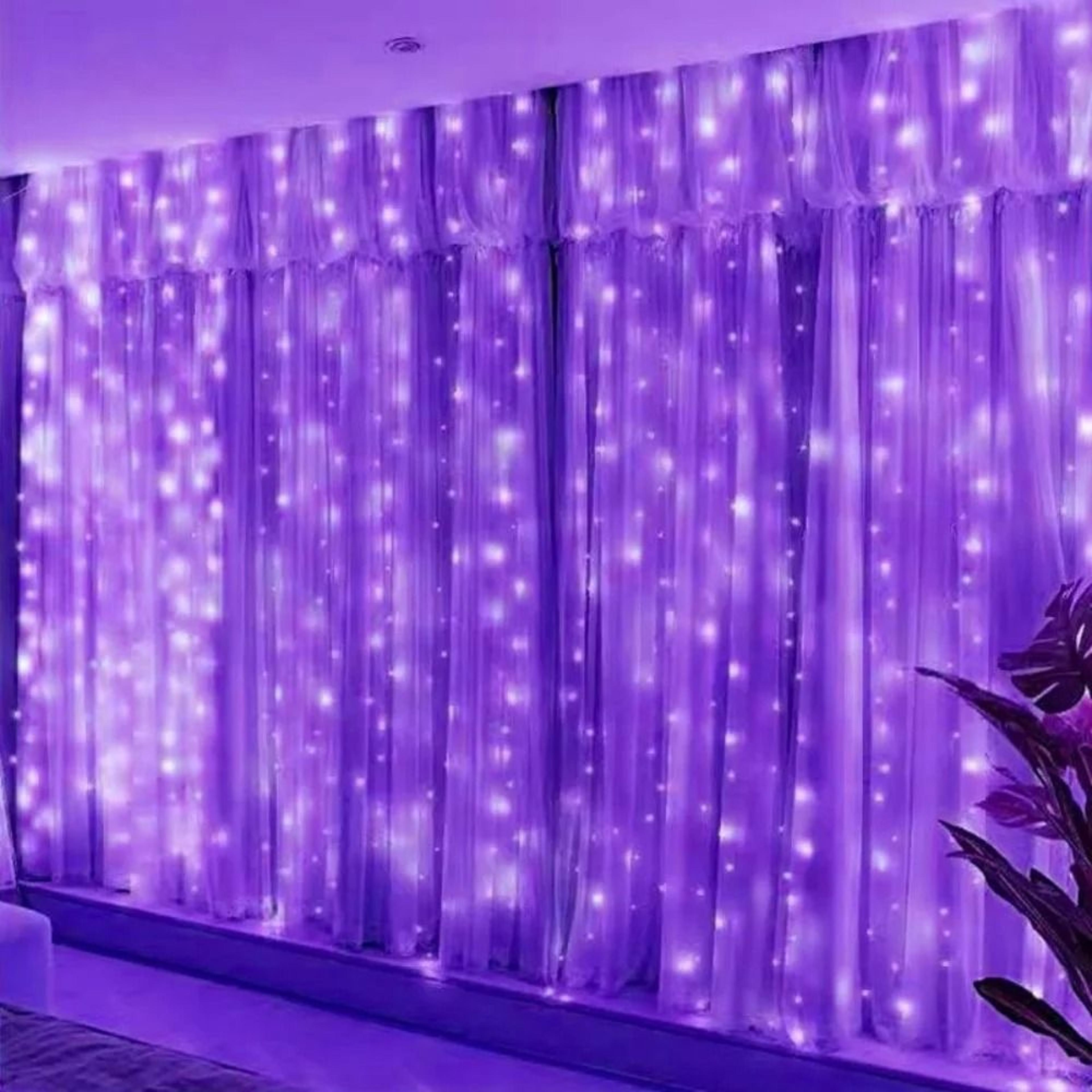 Remote Controlled USB LED Curtain String Lights With 8 Modes For Home Bedroom And Holiday Decor 10