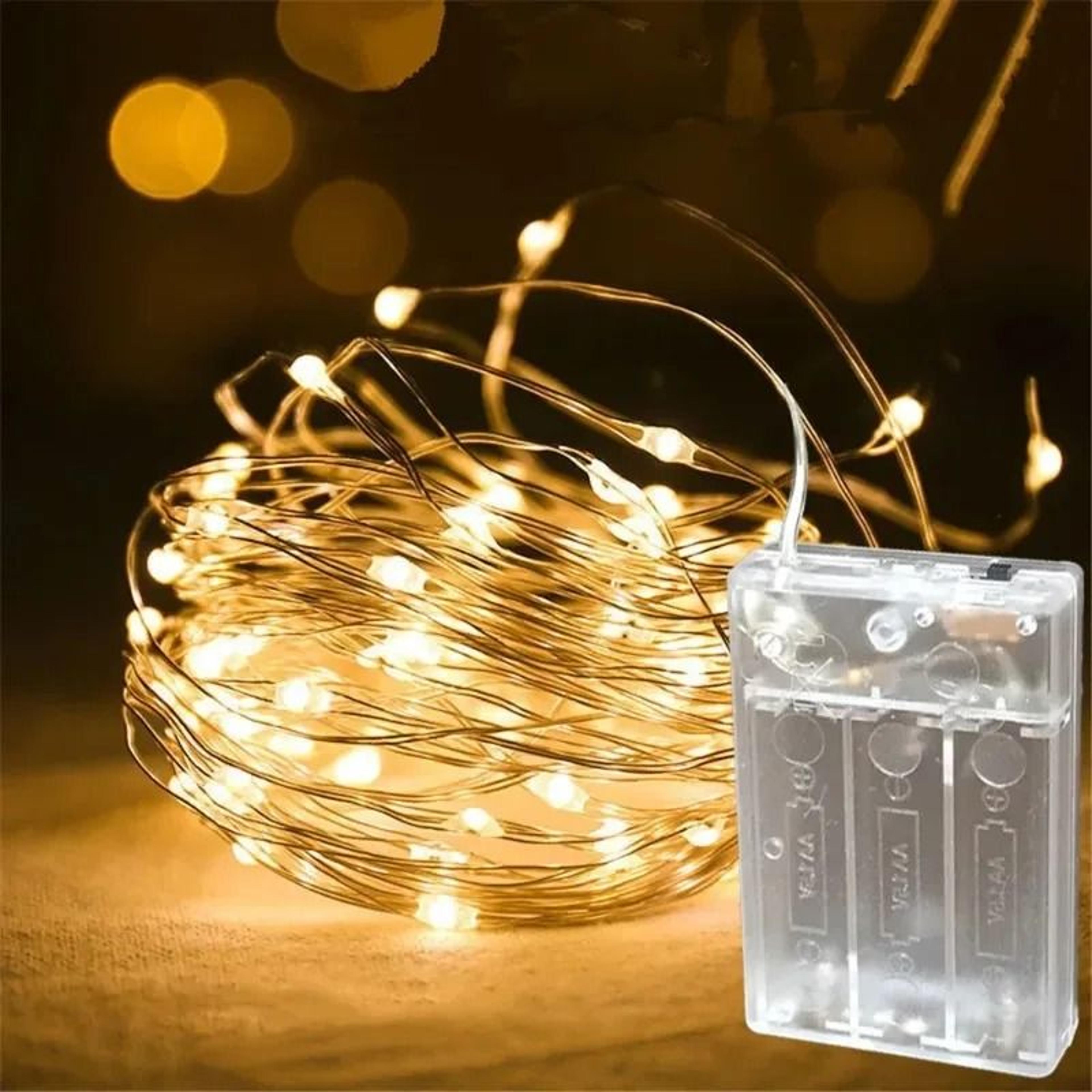 Battery Powered LED Fairy String Lights With Flexible Wire Strand For Bedroom Garden And Party Deco 4