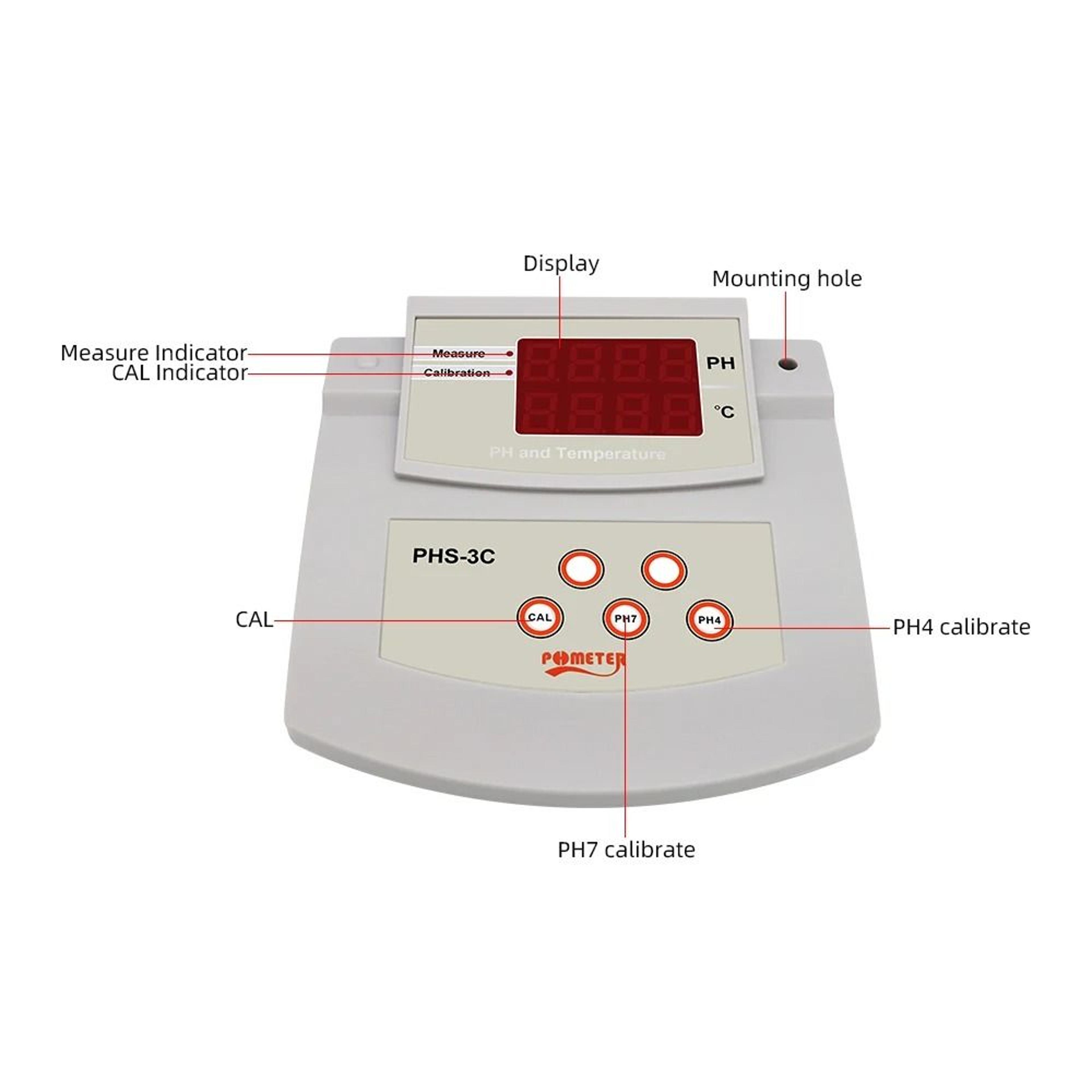 PHS 3C Desktop Digital PH And Temperature Meter 2 In 1 Water Quality Analyzer For Laboratory 1