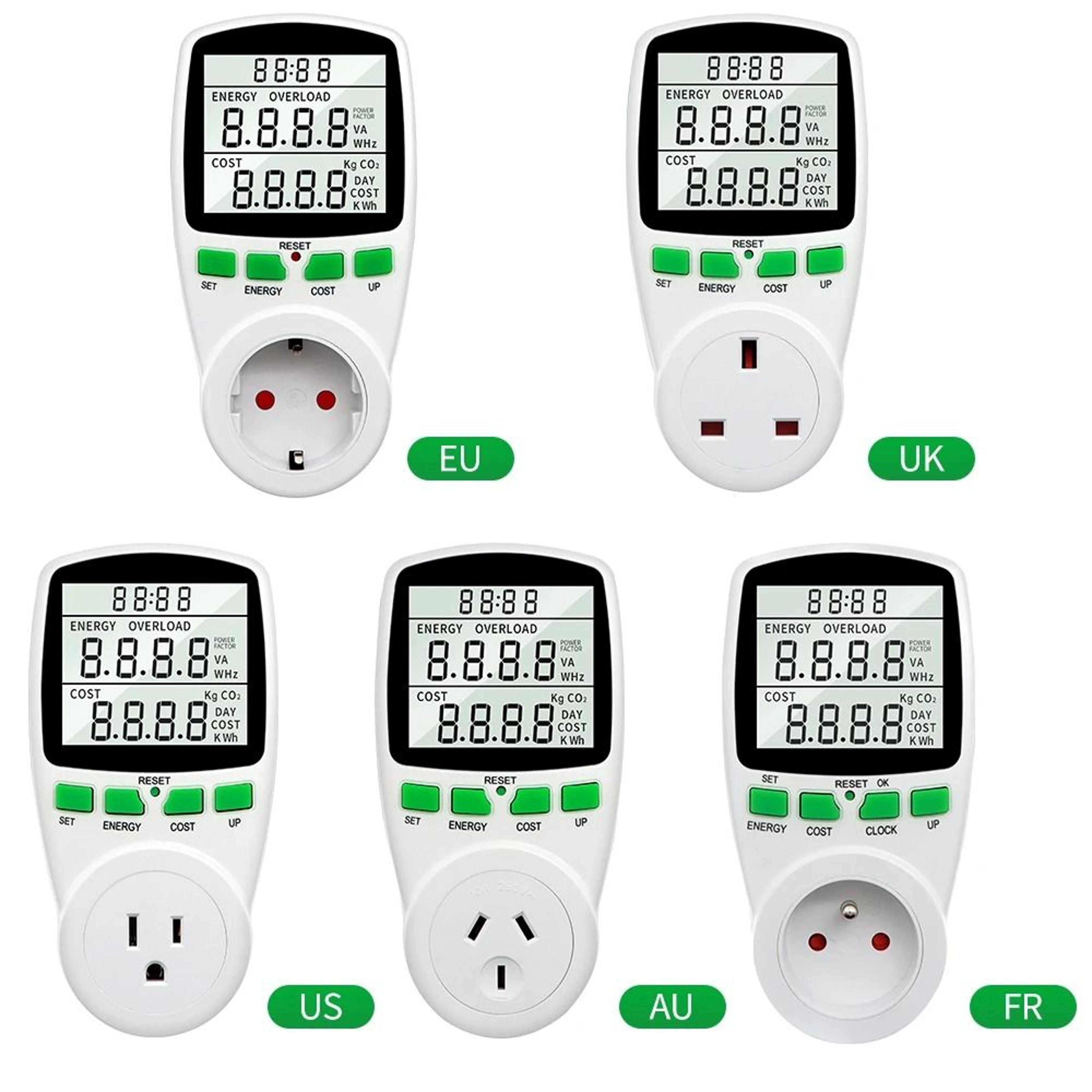 digital wattmeter lcd power meter energy analyzer wattage electricity kilowatt hour measuring outlet