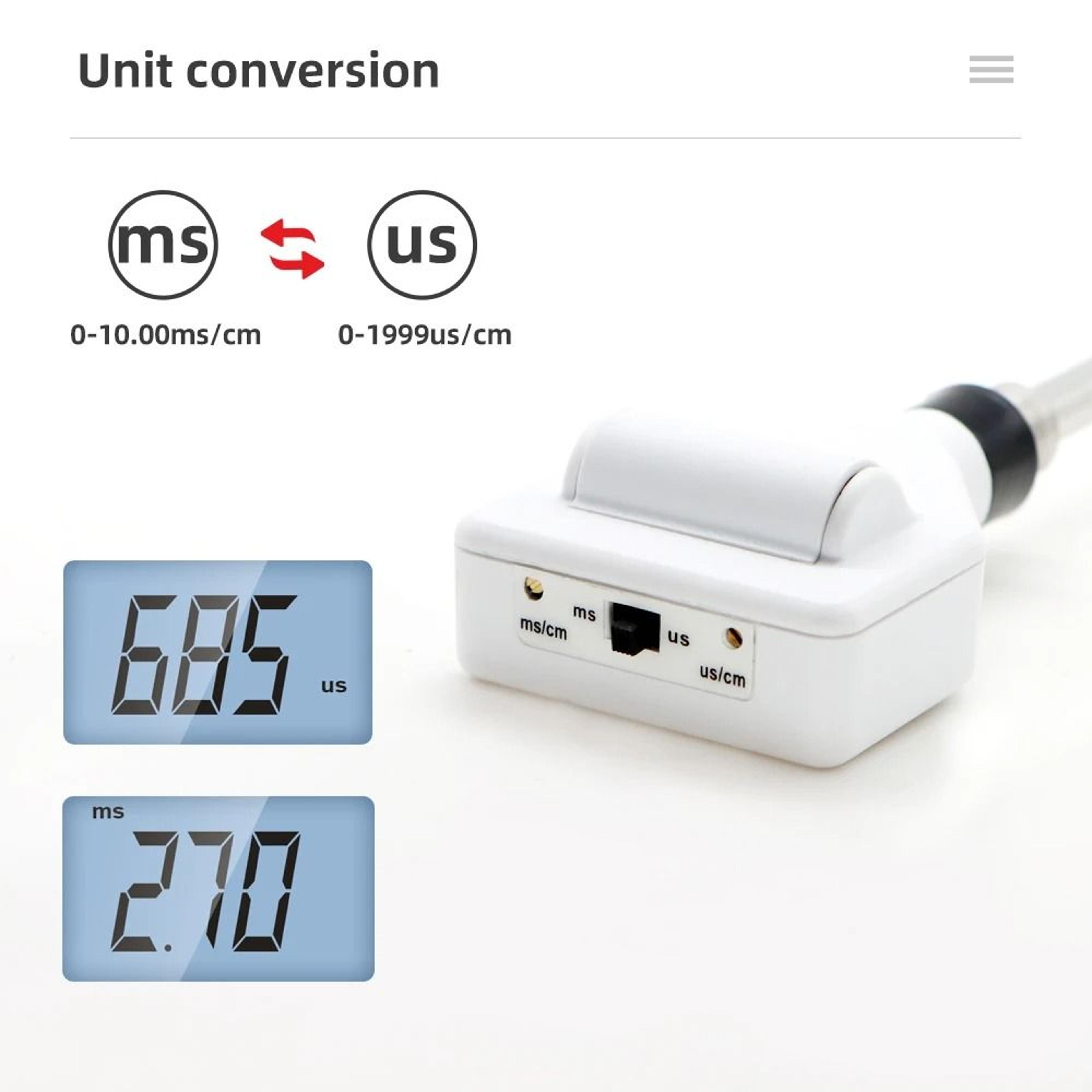 Digital Soil EC Meter 0 To 1999 UScm High Precision Soil Conductivity Tester Probe With ATC For Gar 2