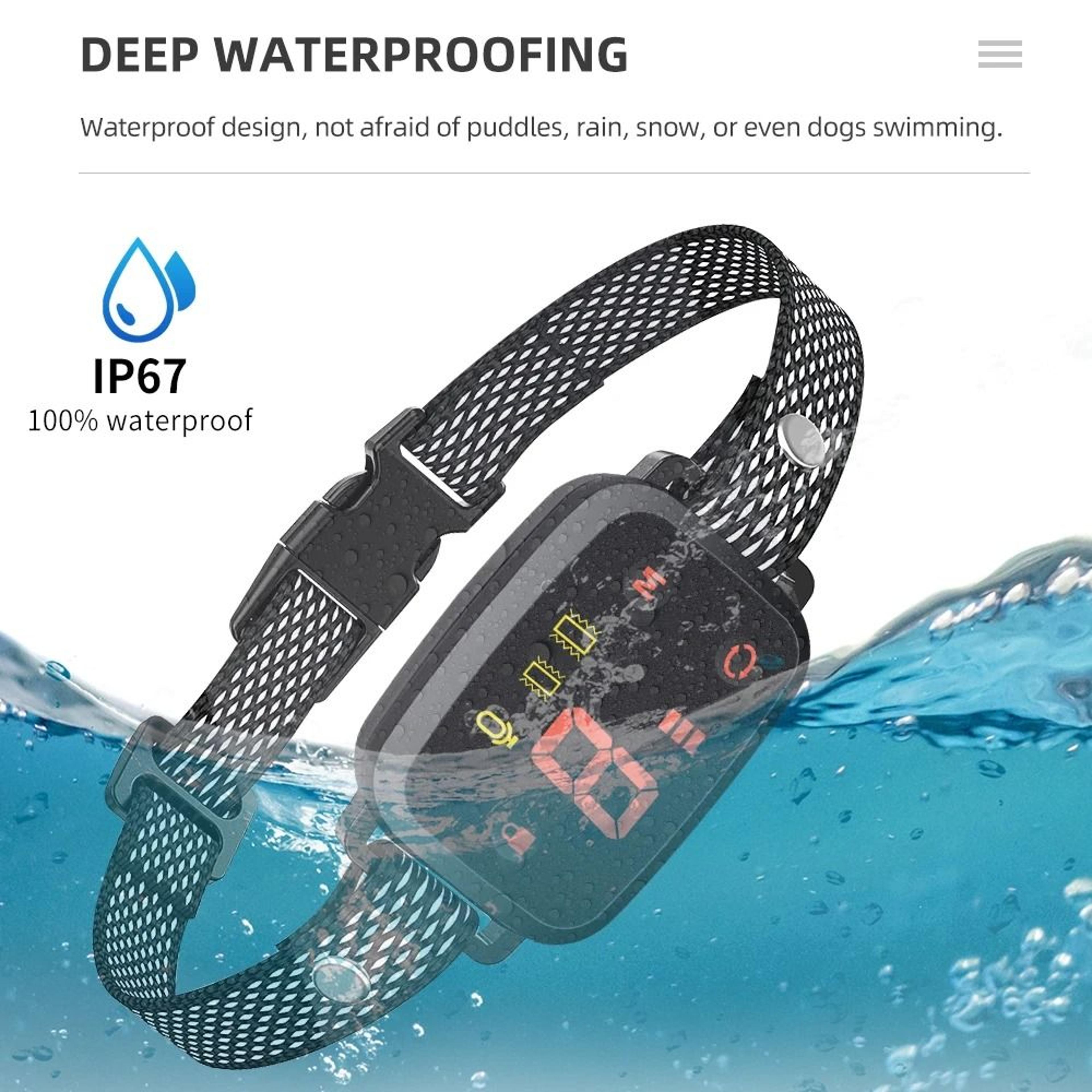 Smart Automatic Anti Barking Dog Collar Rechargeable Dual Vibration Device With HD Digital Display  2