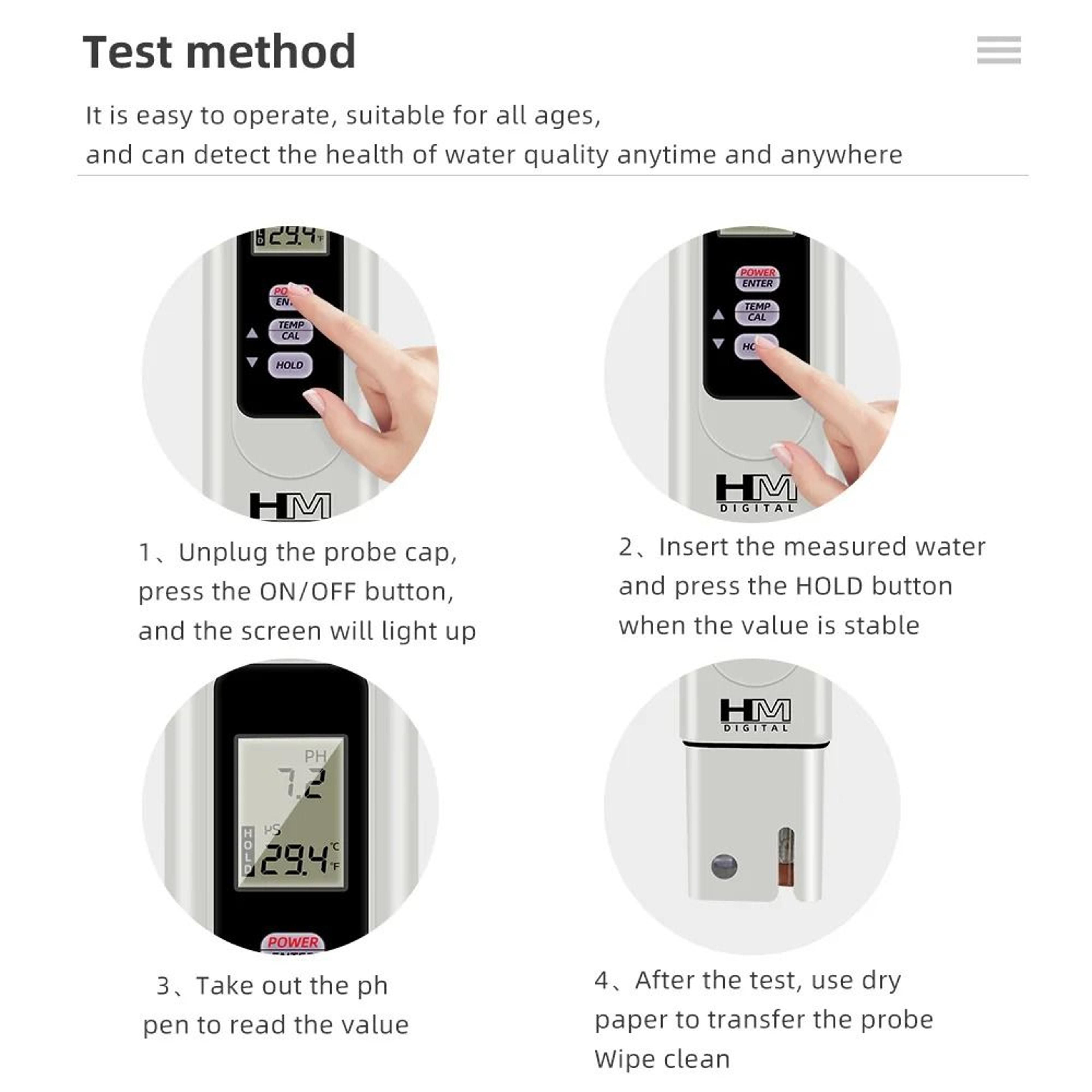 Digital Water Quality PH And Temperature Meter Tester Pen With ATC For Aquariums Hydroponics And Po 5