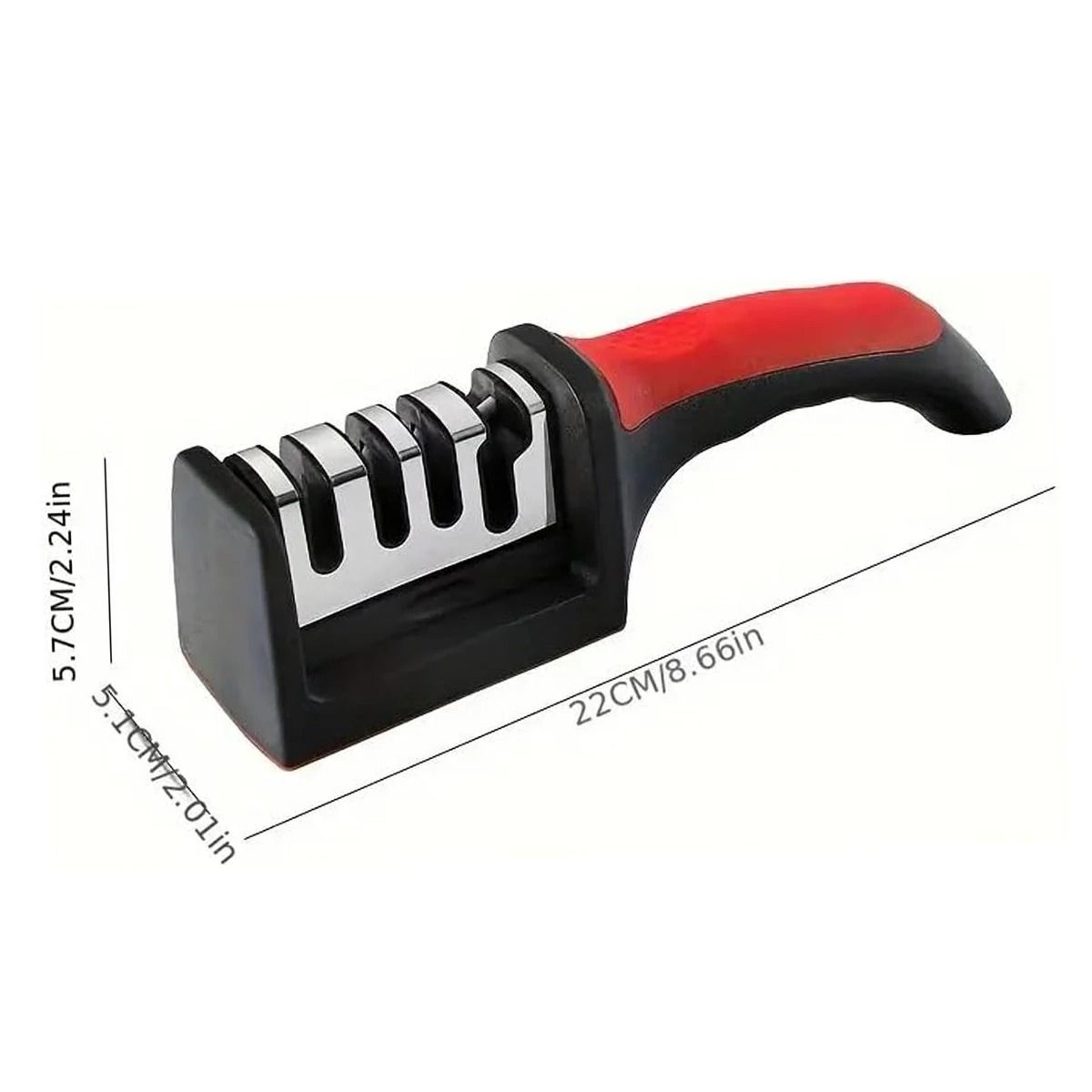 Multifunctional Manual Kitchen Knife Sharpener 3 And 4 Stage Grinding Tool With Non Slip Base 5