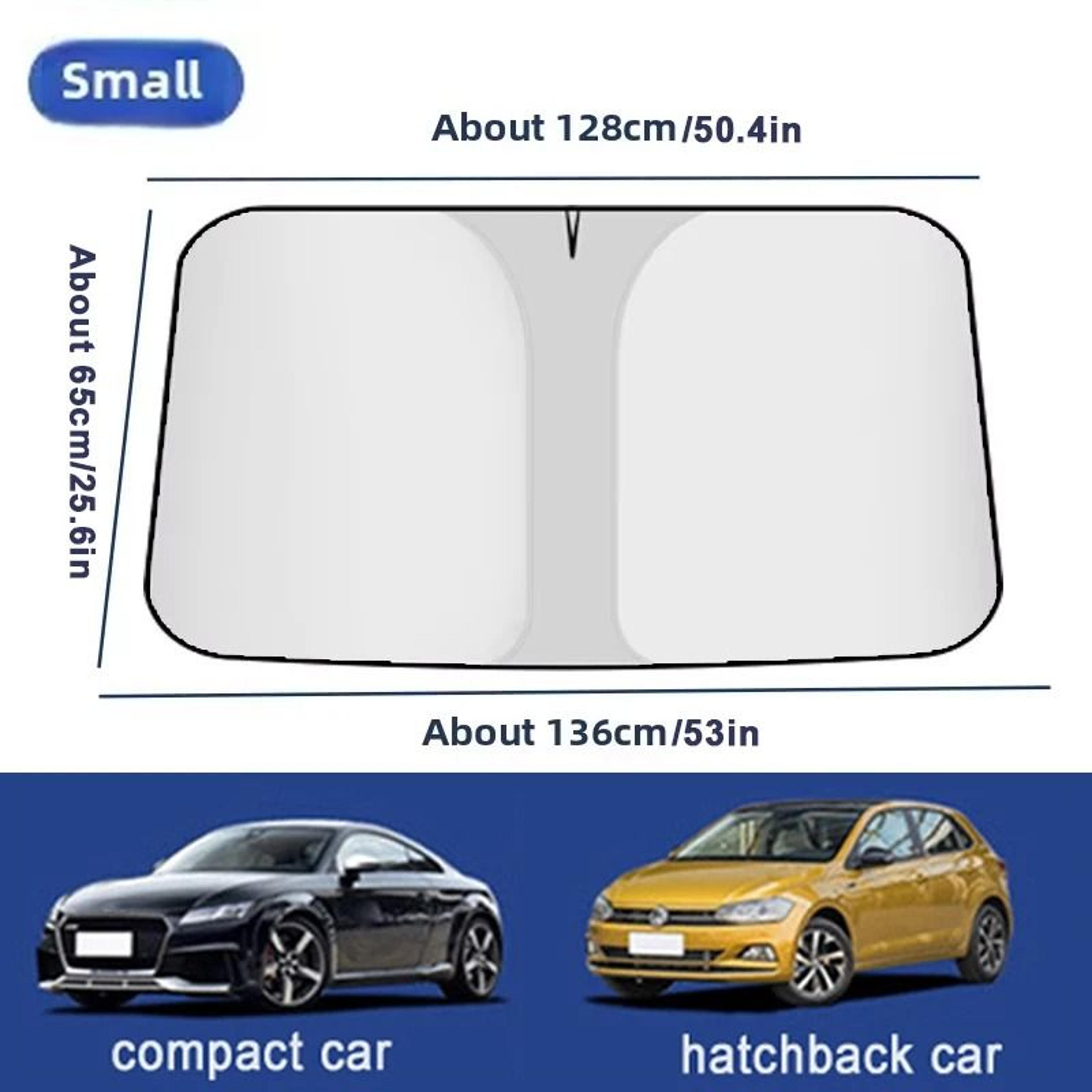 Car Sunshade Front Windshield Titanium Silver Thickened Sun Shade Cover Foldable UV Protection Inte 7