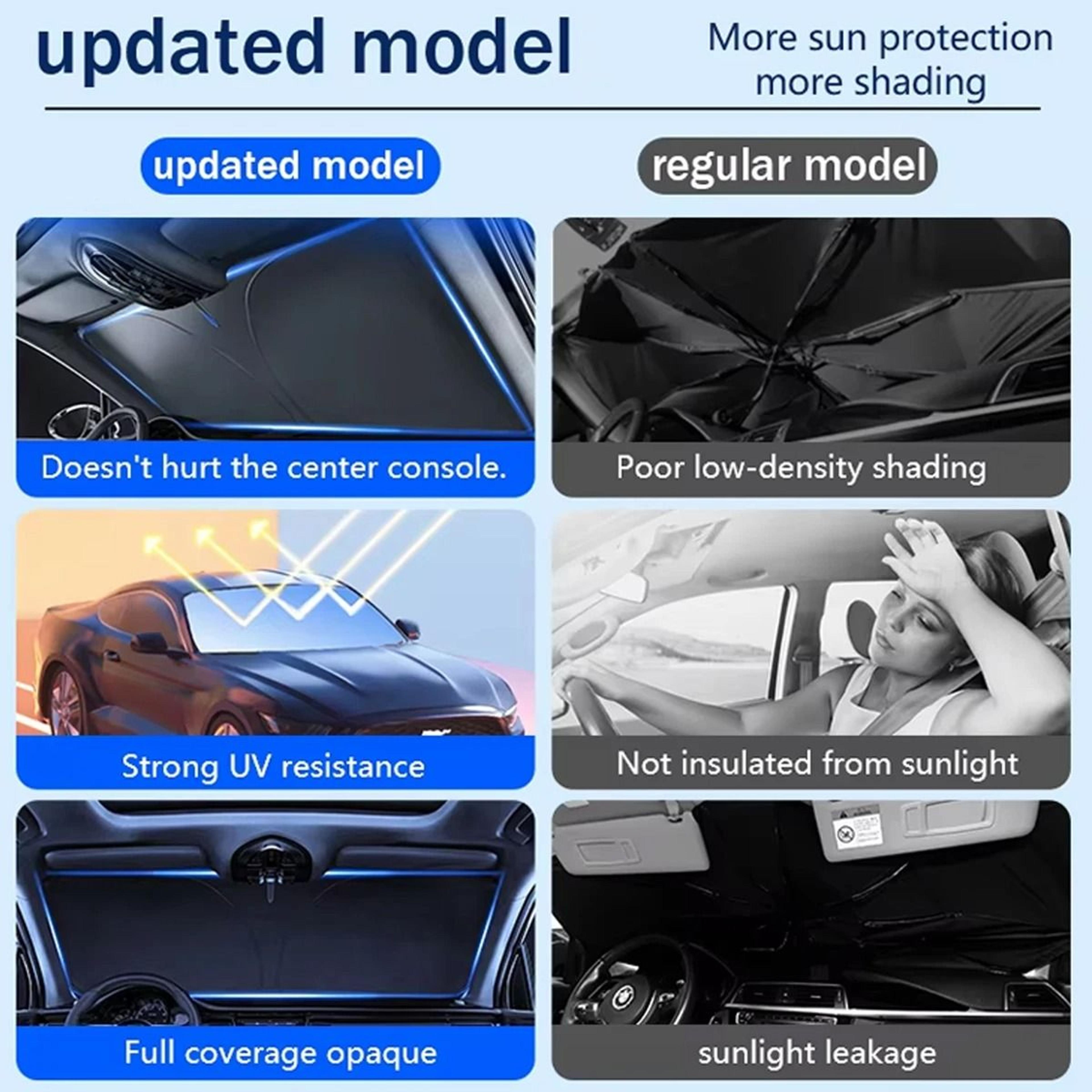 Car Sunshade Front Windshield Titanium Silver Thickened Sun Shade Cover Foldable UV Protection Inte 1