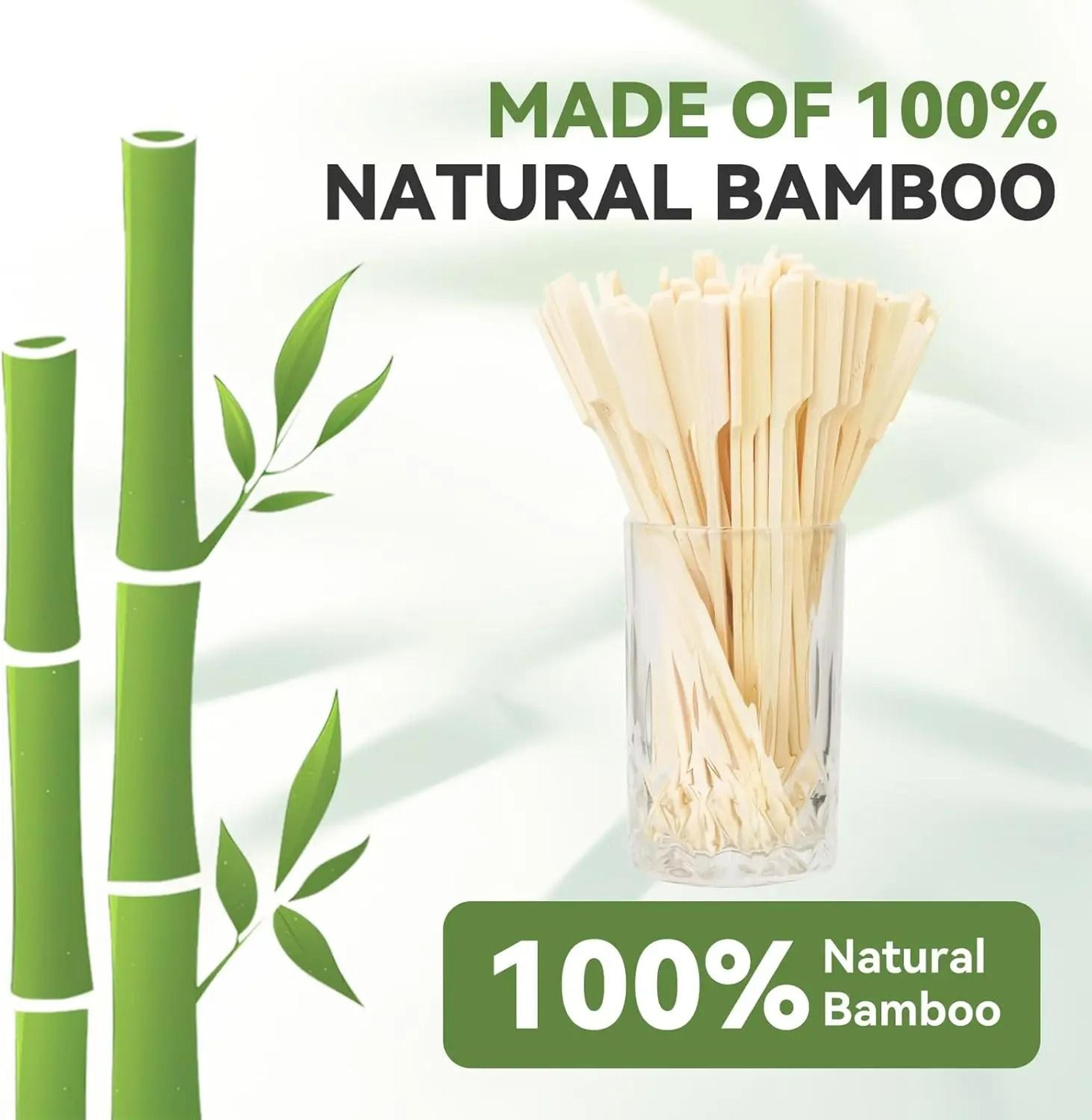 100 Pack Bamboo Cocktail Picks And Appetizer Skewers For Food And Drinks 4