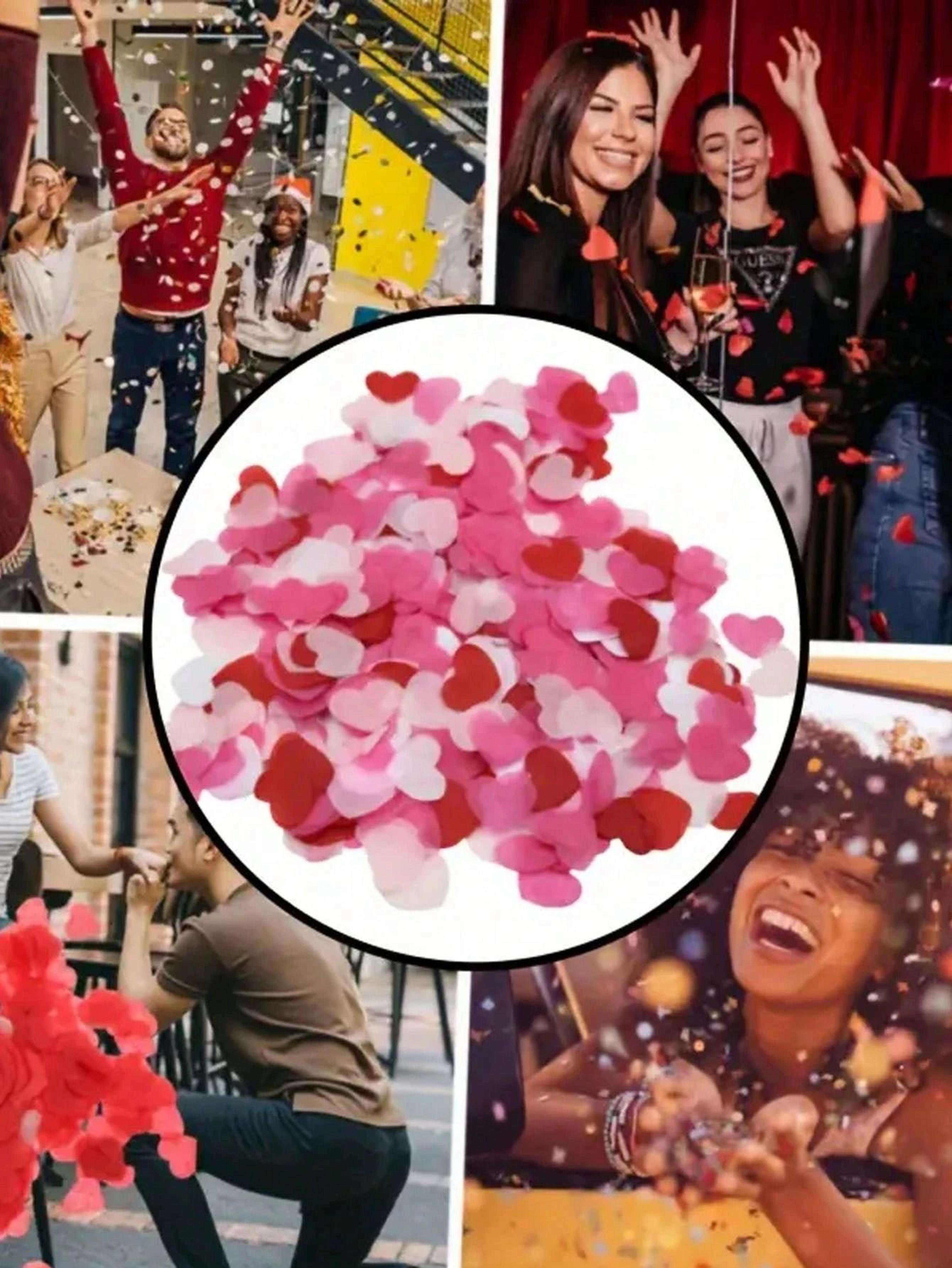 5000 Pack Heart Confetti Metallic Table Sprinkles For Valentines Day And Weddings 1