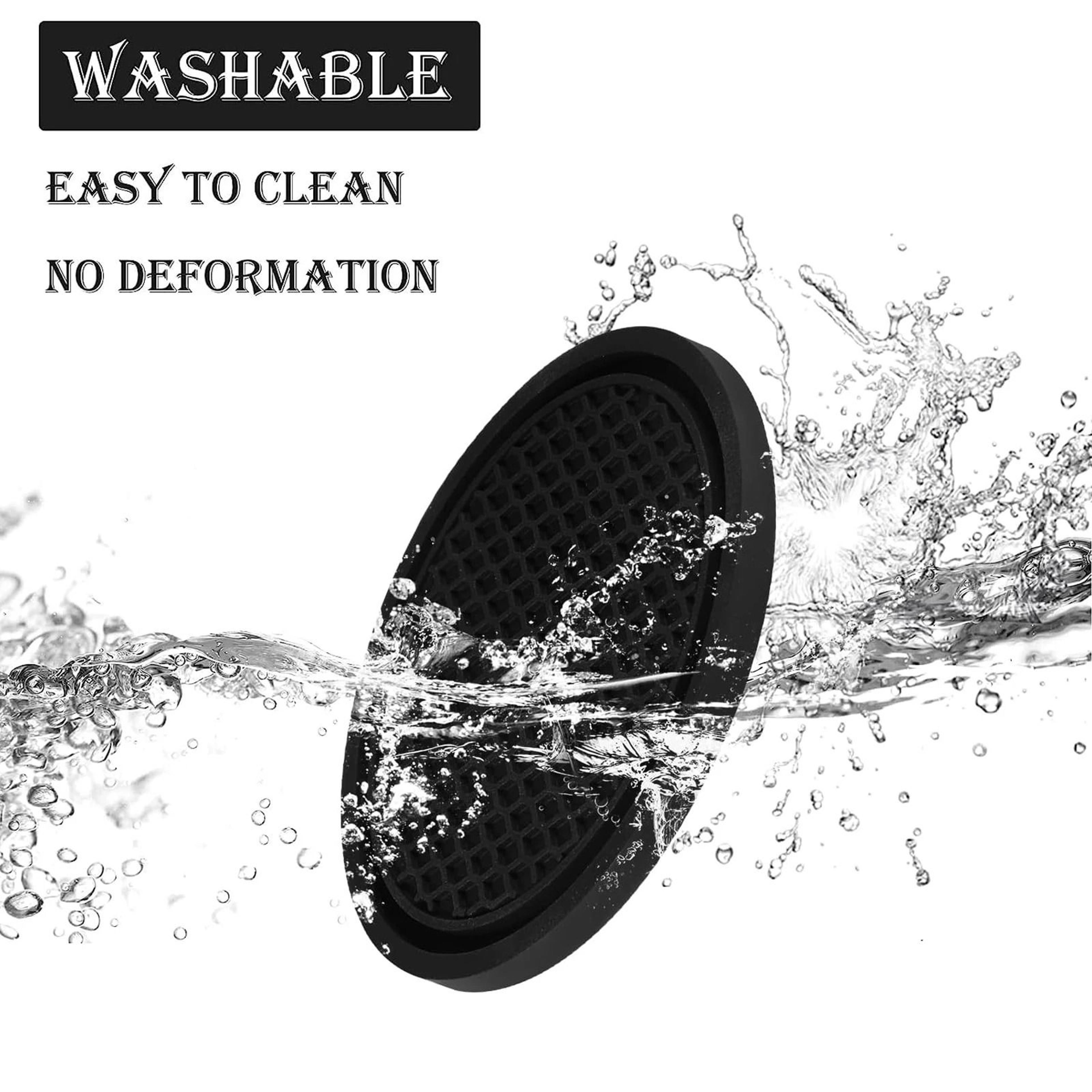 Universal Car Coasters Non Slip Cup Holder Rubber Mat Auto Interior Accessories 4