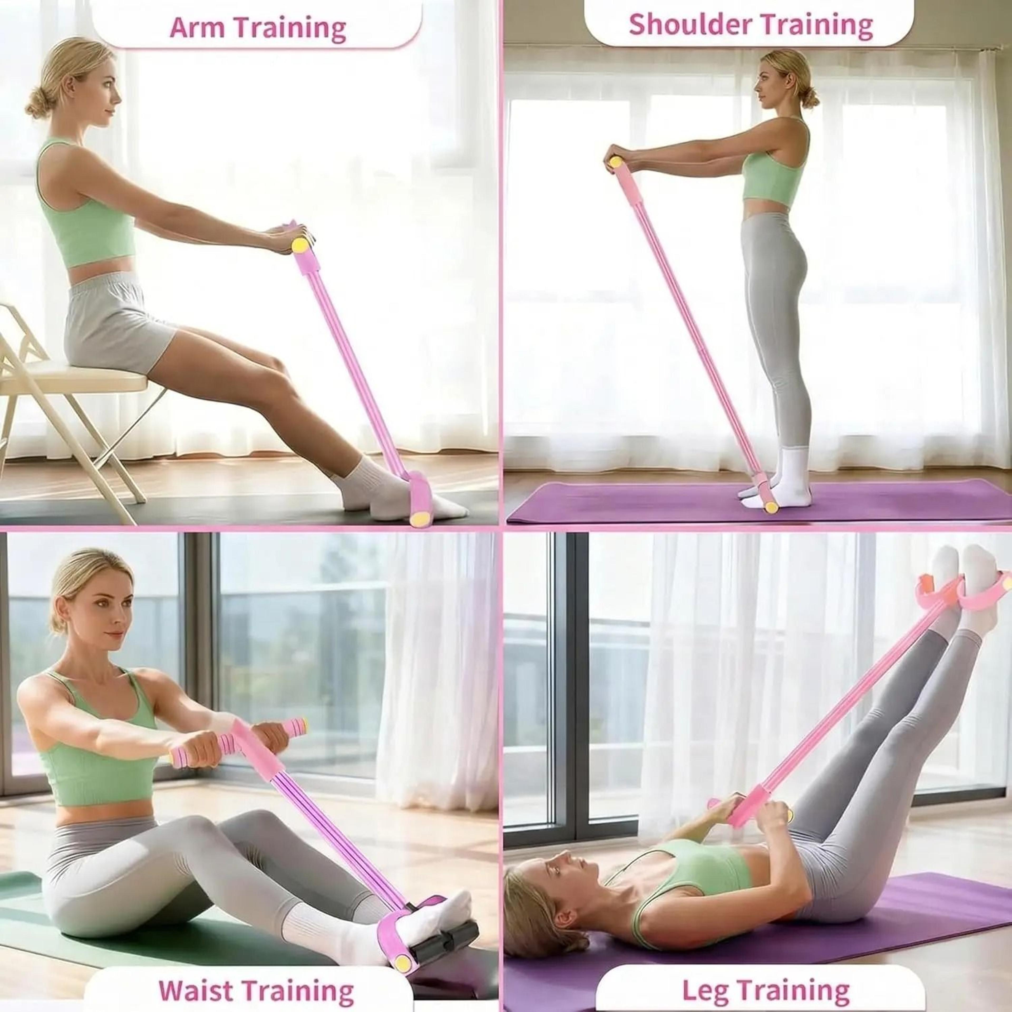Pedal Resistance Band Elastic Pull Rope Sit Up Exerciser For Home Gym Yoga Abdominals 5