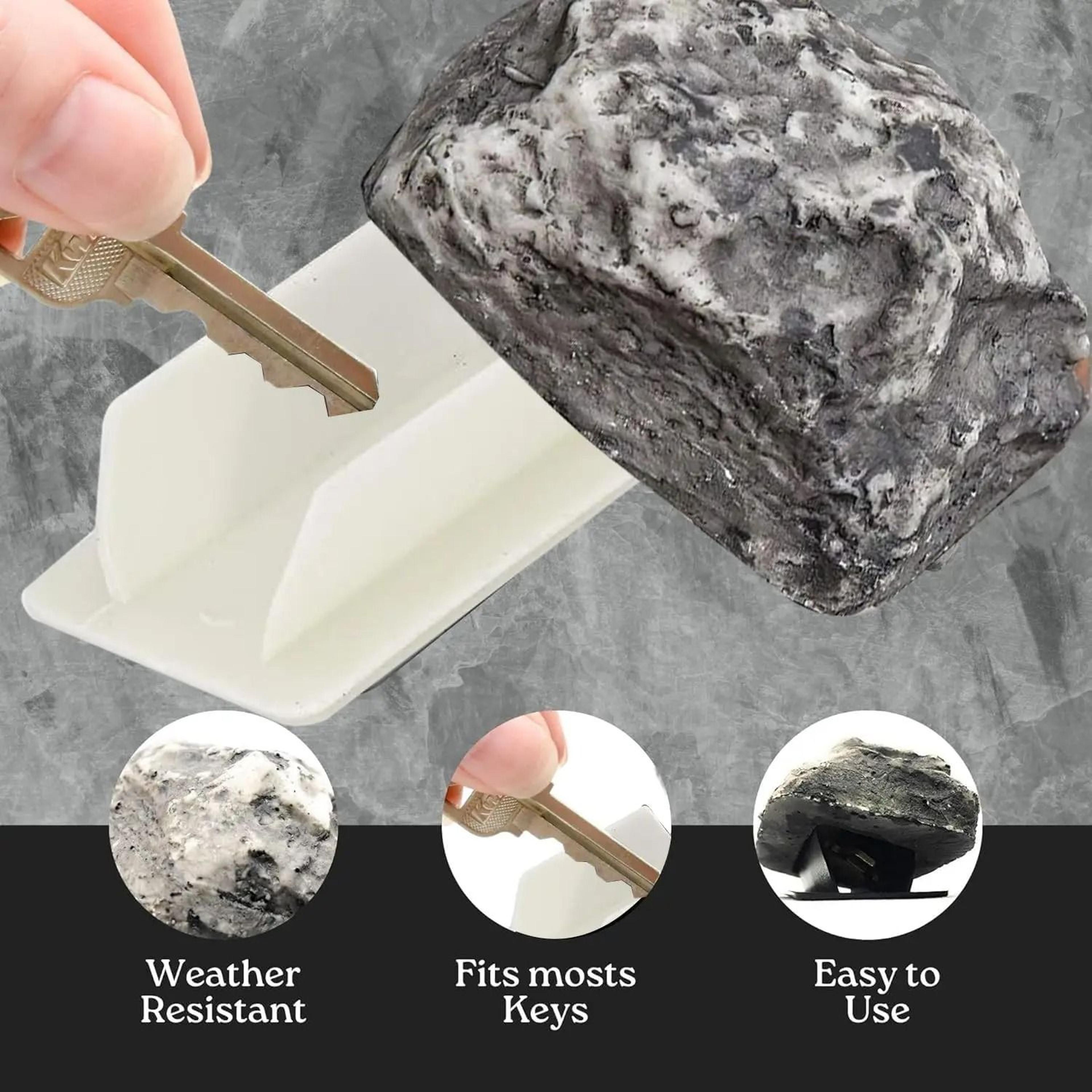 Stone Key Hide Outdoor Simulation Rock Hidden Spare Key Safe Box Holder For Yard 3