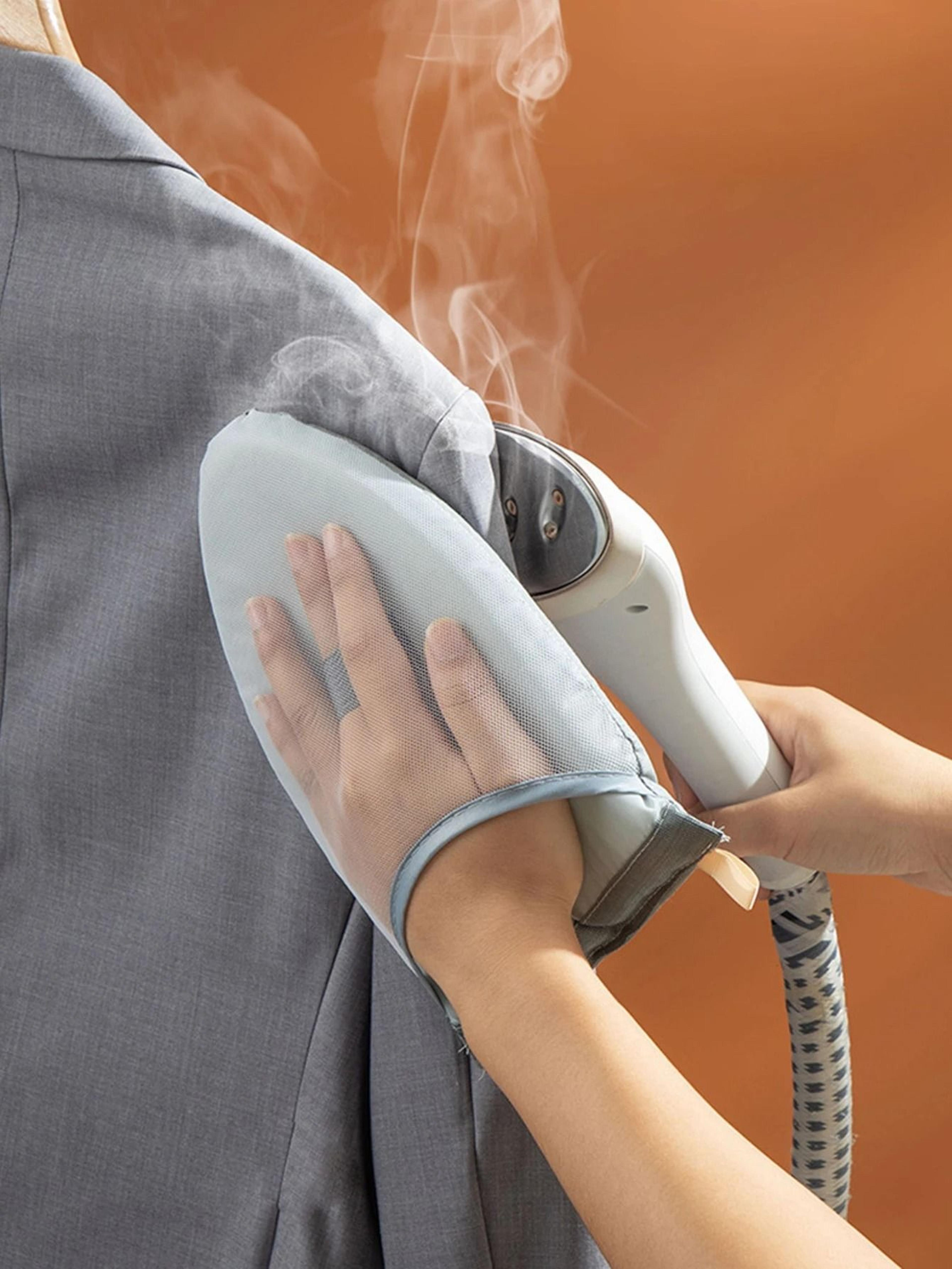 handheld mini ironing board glove heat resistant steamer pad with finger loop