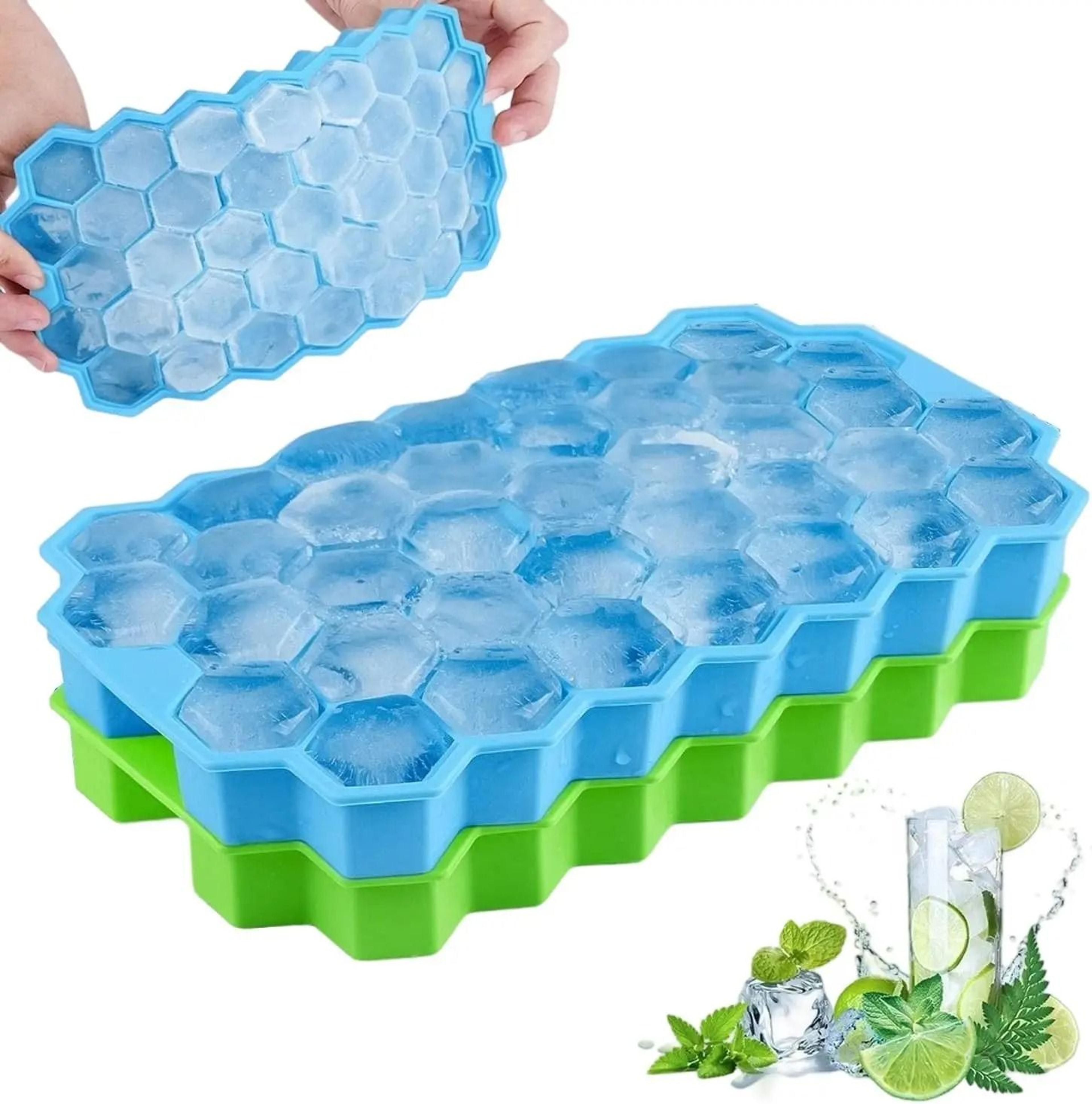 37 Grids Silicone Ice Cube Tray Reusable Mold With Lid Food Grade Freezer Ice Maker 0