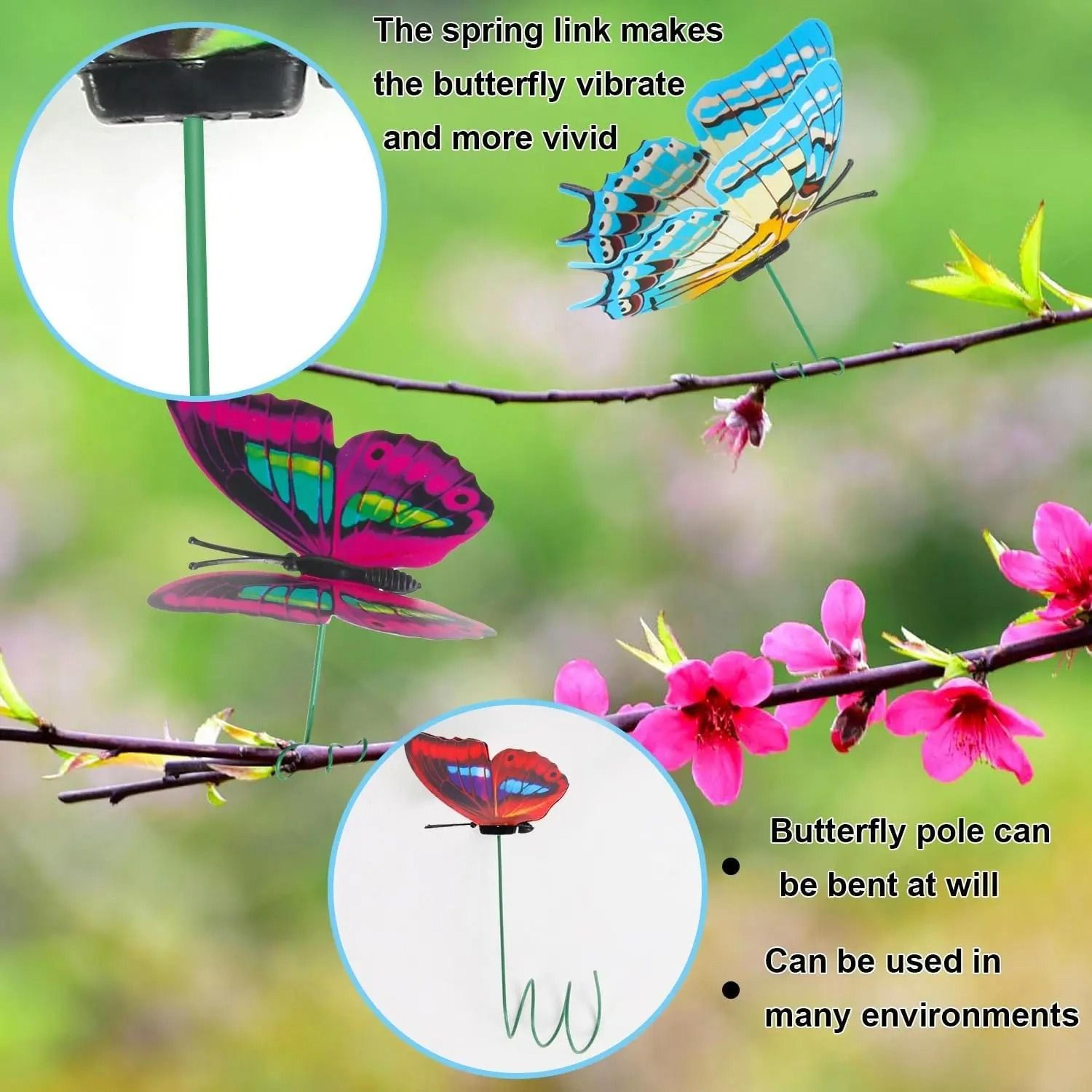 Colorful 3D Waterproof Simulation Butterfly Stakes For Garden Patio And Flower Pot Decor 3