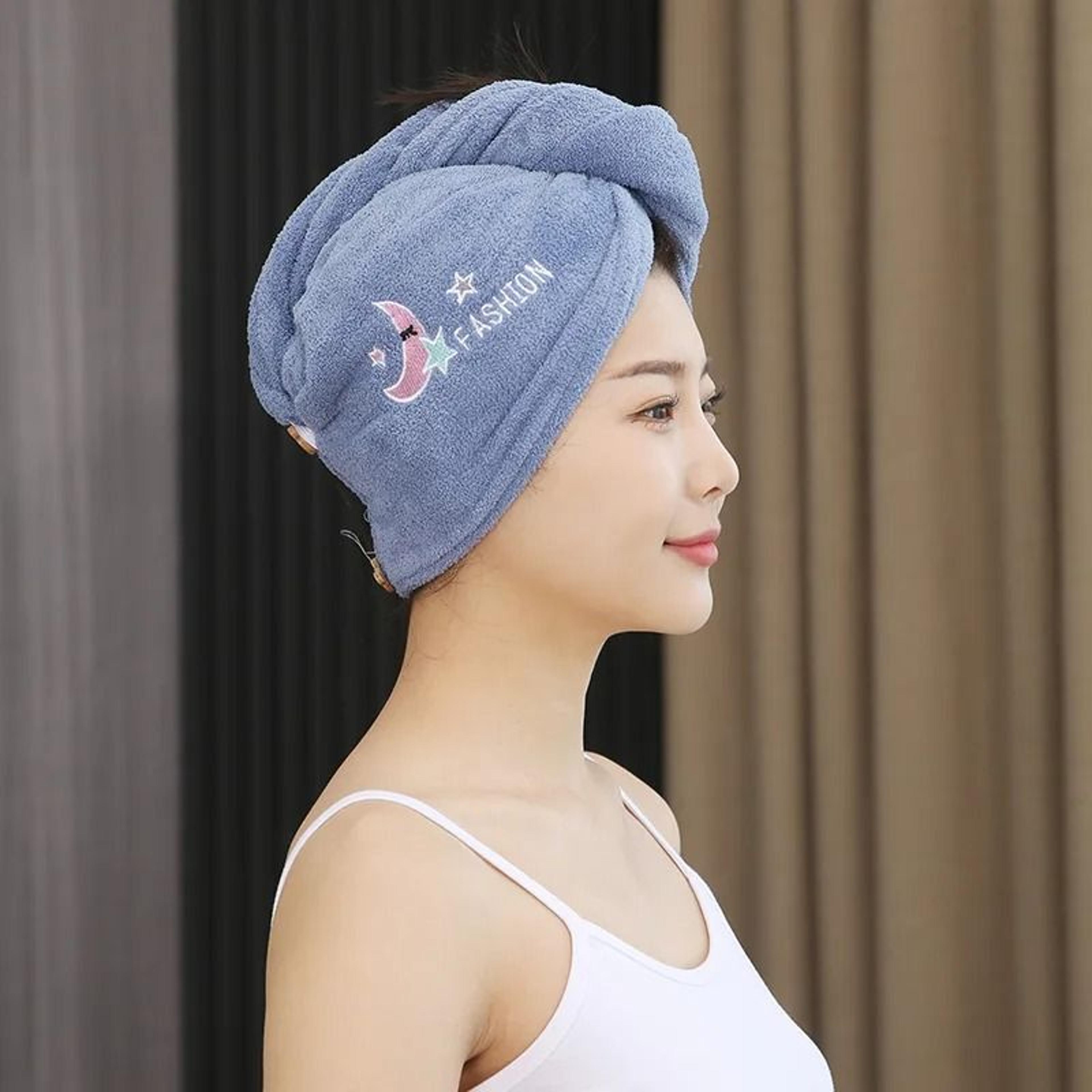Quick Dry Microfiber Hair Towel Wrap Soft Coral Fleece Drying Cap Turbans 5
